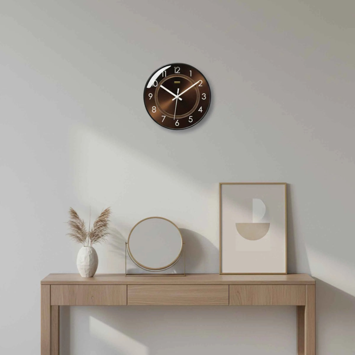 Horloges murales : Horloge Murale Silencieuse Quartz Accessoires Maison dans de Marche Lino