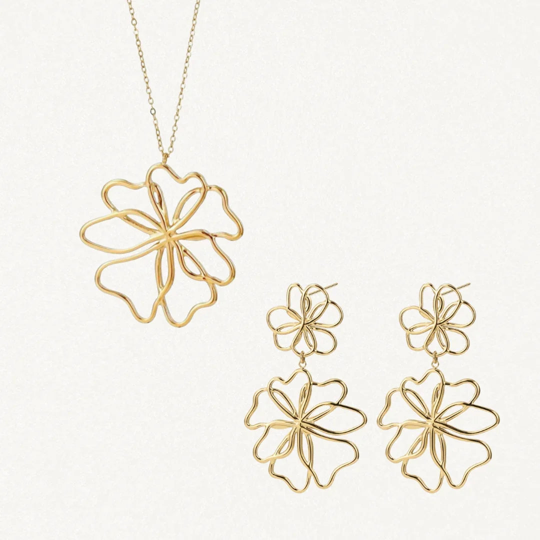 Jewelry Set : Ensemble de Bijoux VERONICA Tons Or dans Or de Marche Lino