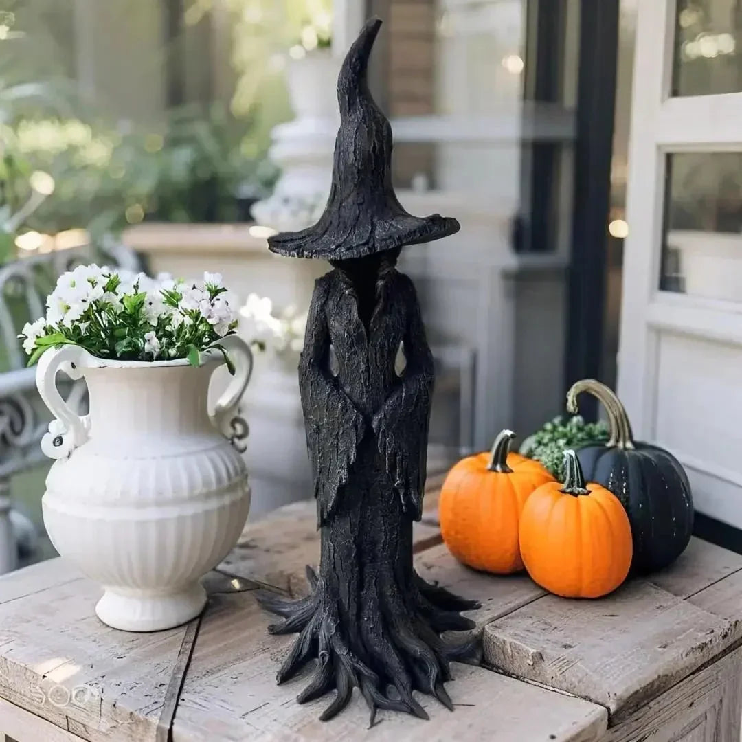 Home & Garden > Decor > Lawn Ornaments & Garden Sculptures > Garden Sculptures : Statue de Sorcière de Jardin - Figure Gardienne en Résine Faite à la Main dans de Marche Lino