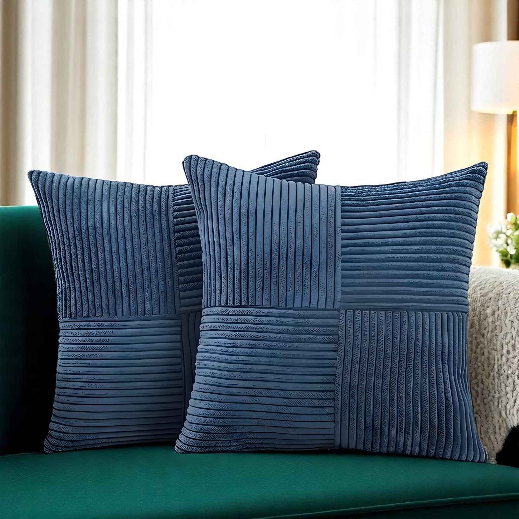 Housses de coussin : Housse de Coussin Velours Côtelé Accessoires De Maison dans de Marche Lino