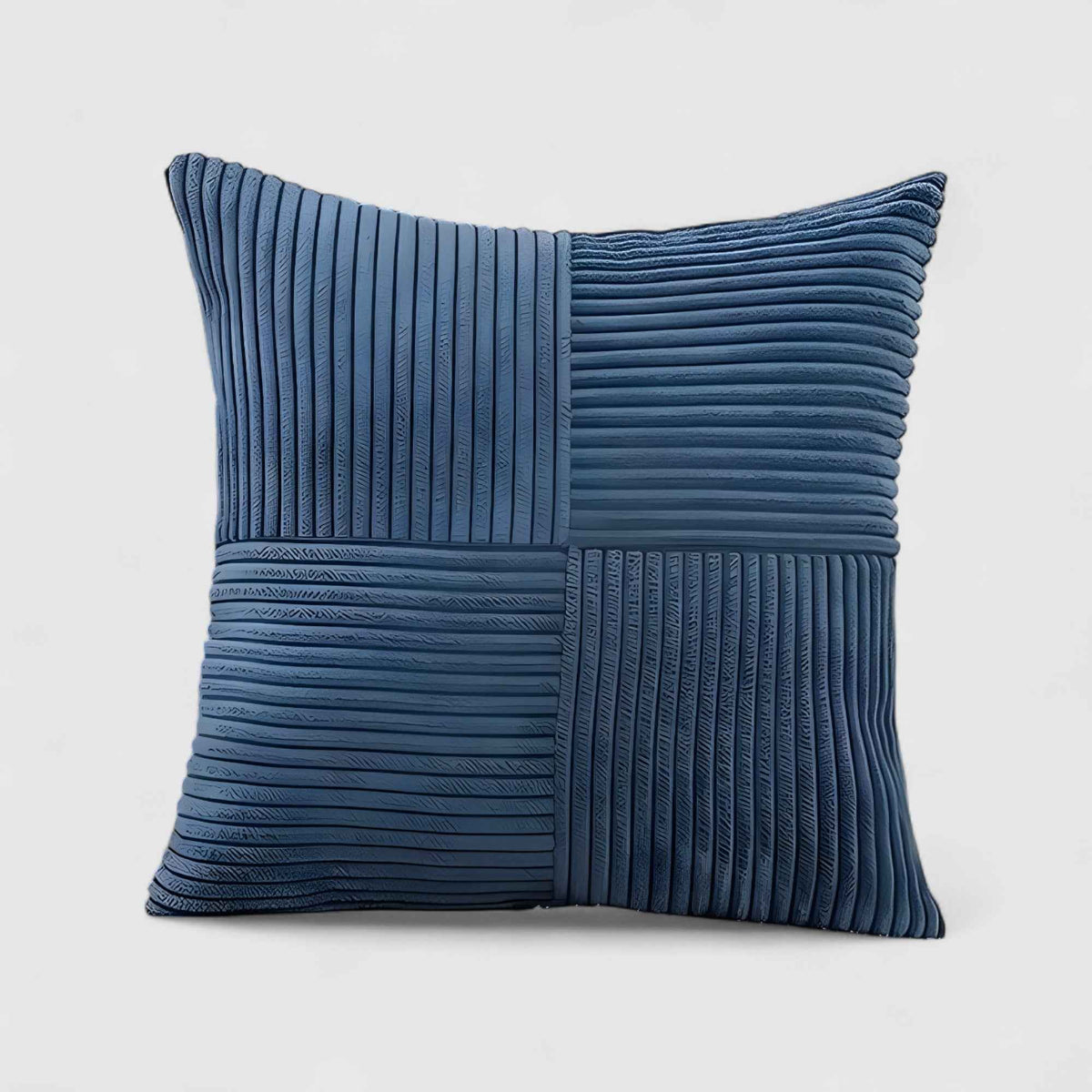 Housses de coussin : Housse de Coussin Velours Côtelé Accessoires De Maison dans Bleu vache 45cm x 45cm de Marche Lino