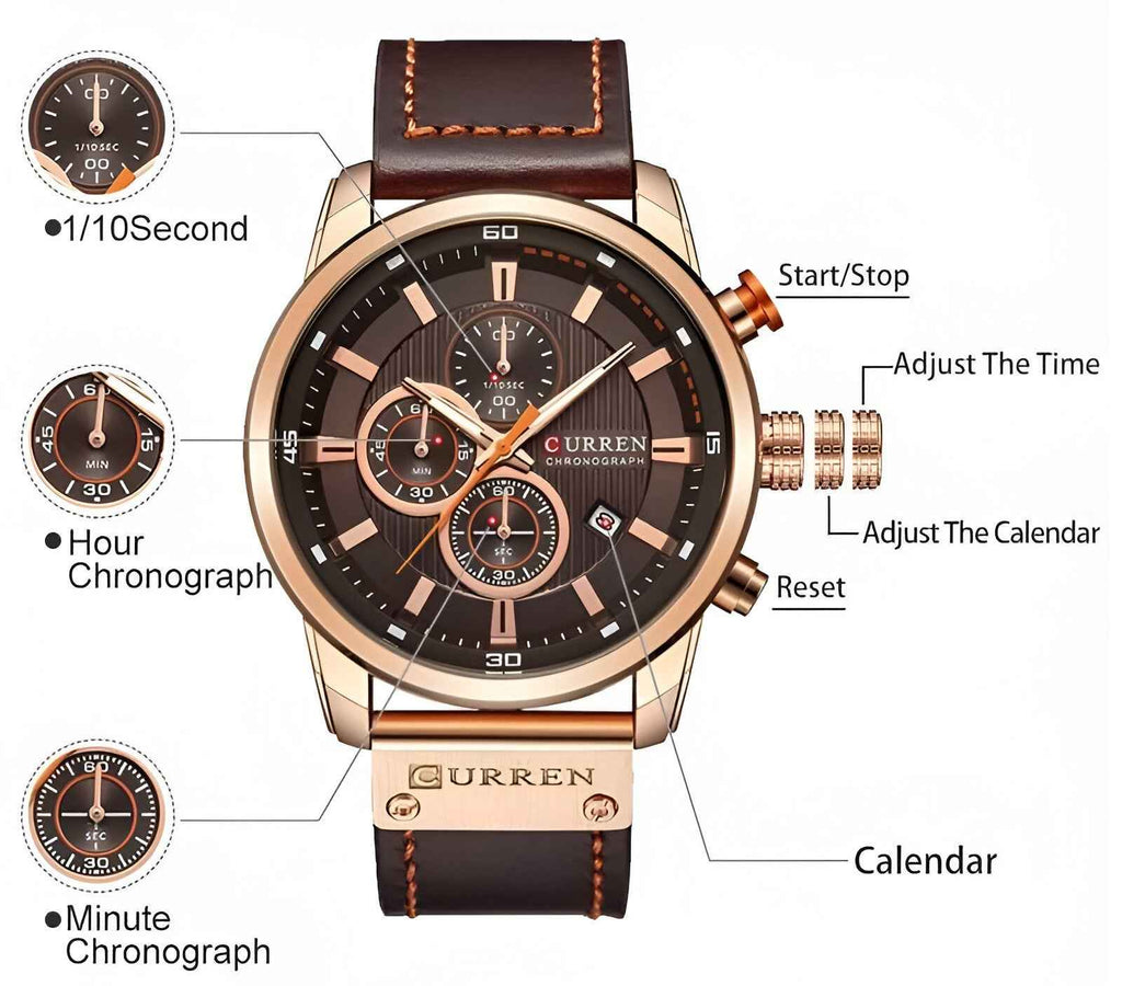 Montre-bracelet chronographe CURREN pour homme