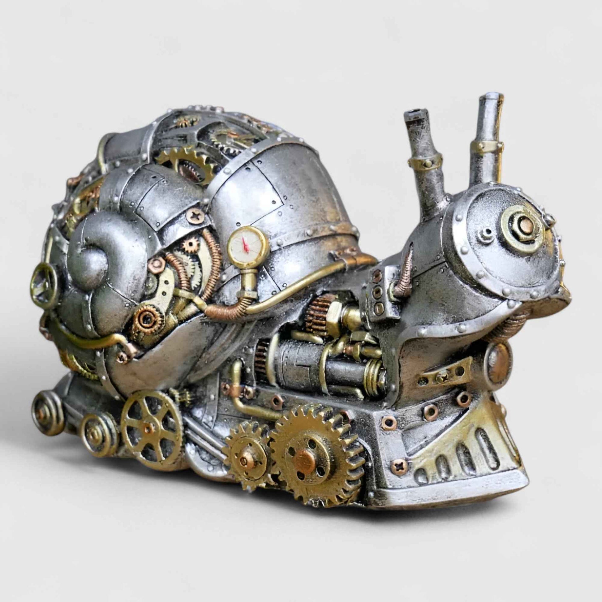 Sculptures d'animaux : Sculpture Animaux Steampunk en Résine et Bronze pour une Décoration Unique dans Escargot: 300g dimensions: 18 x 9 x 9 cm de Marche Lino
