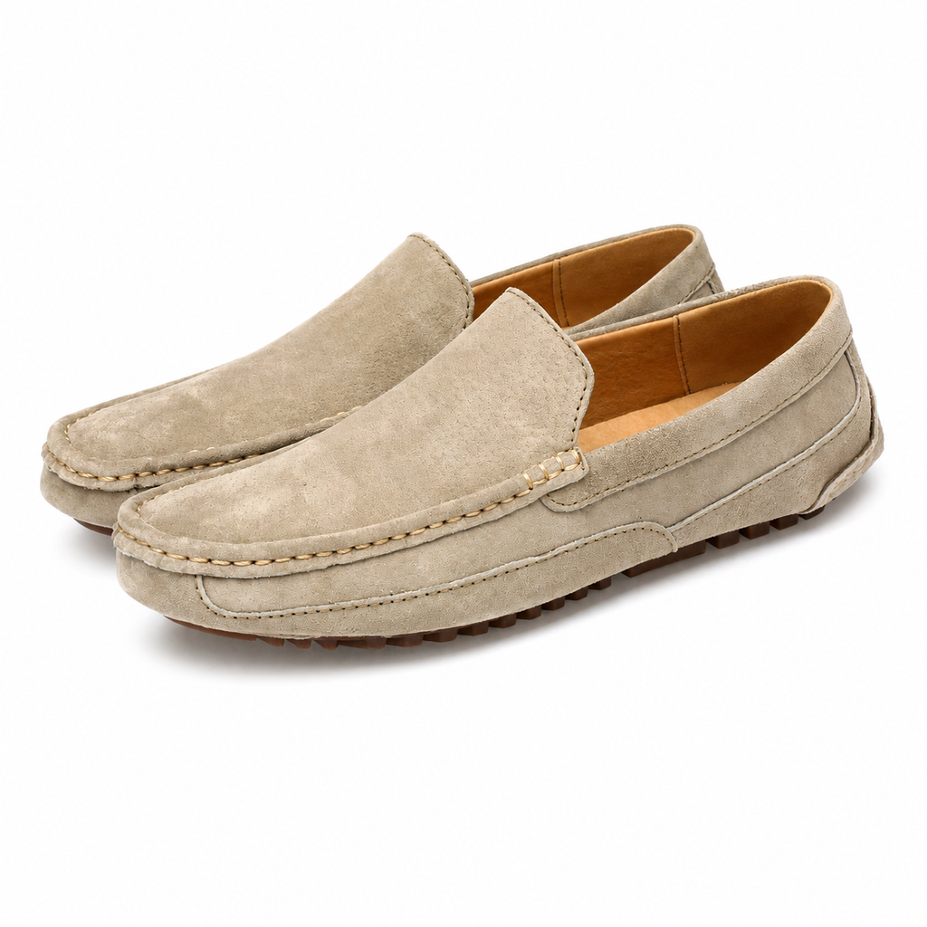 : Mocassin homme - Confort élégant et style polyvalent dans Taupe de Marche Lino