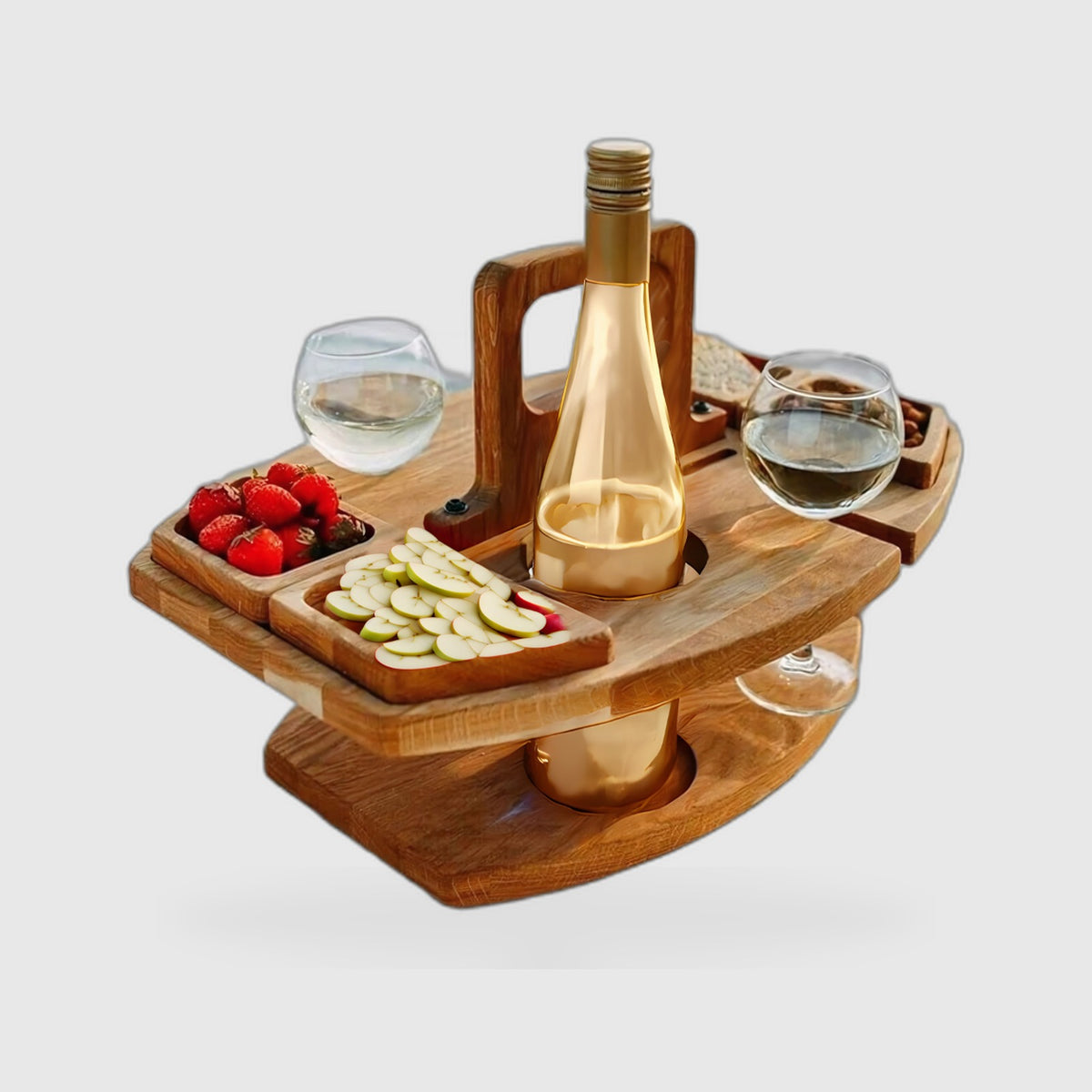 Outdoor Table : Table de Pique-Nique Pliable Compacte en Bois dans de Marche Lino
