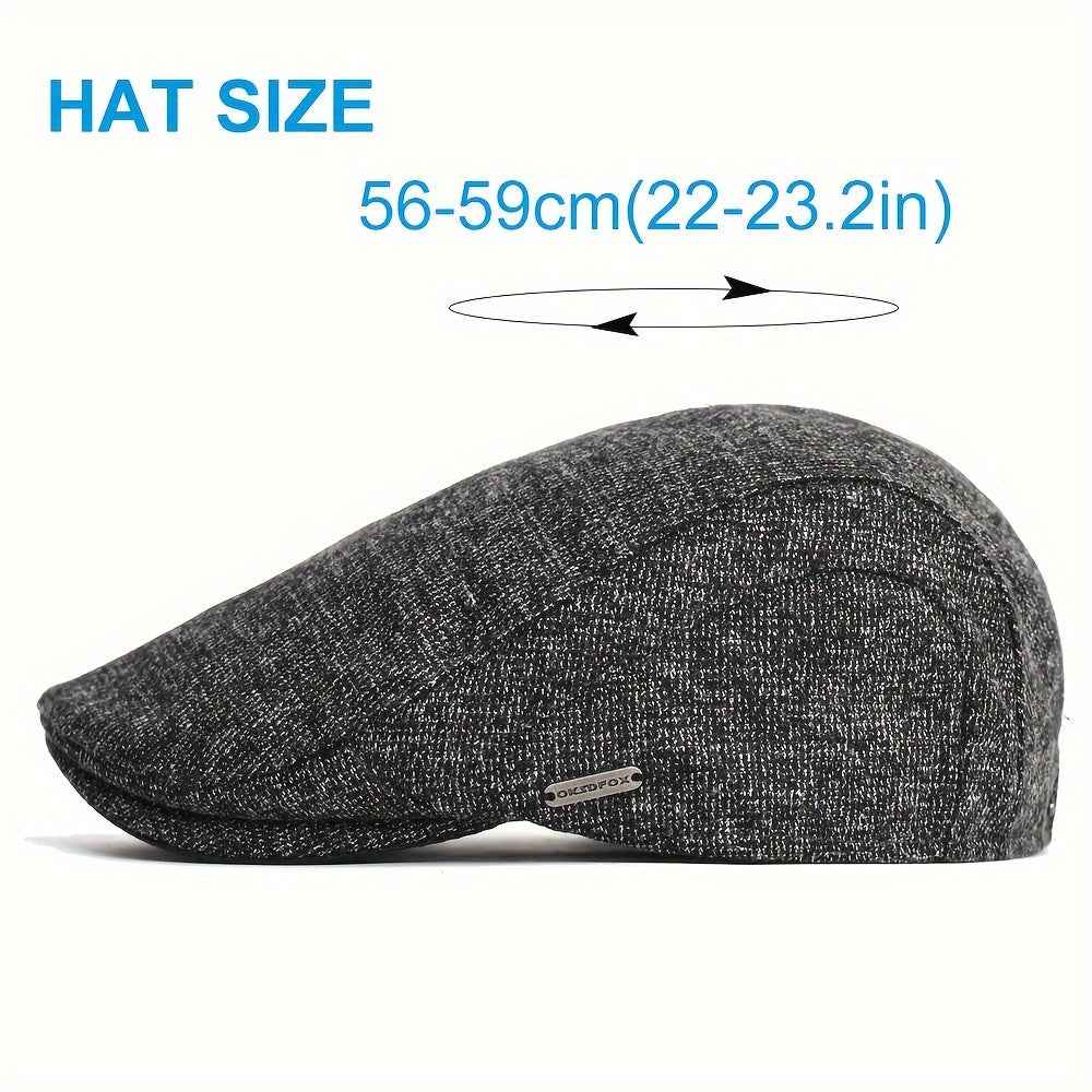 1 pièce de casquette newsboy chaude – style chauffeur de taxi et Gatsby, chapeau d'hiver vintage élégant