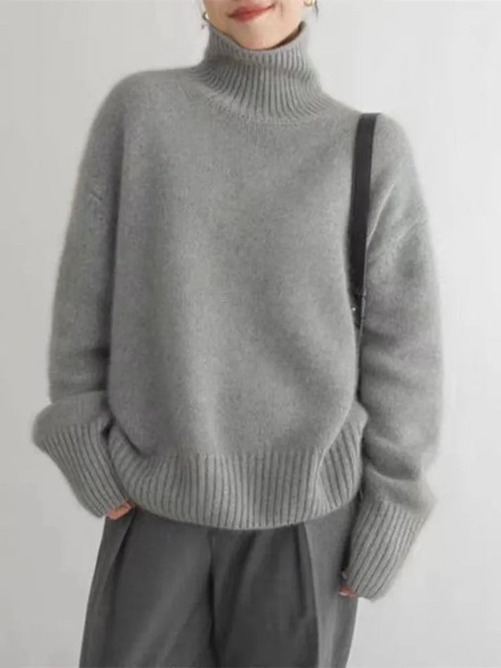 Pull en Cachemire Femme avec Col Roulé