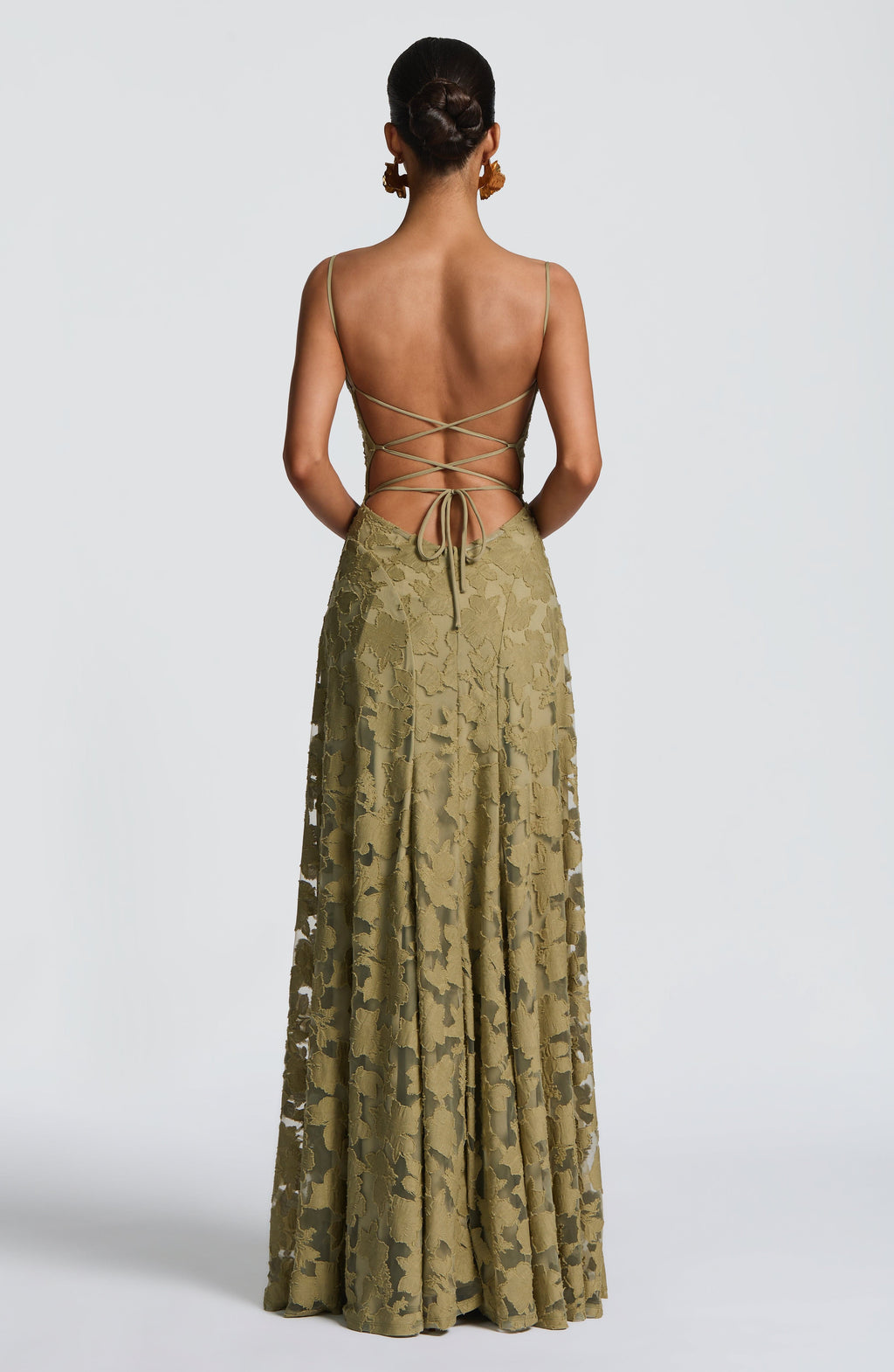 Maxi Dress : Robe longue fleurie - Bretelles fines, dos lacé femme dans de Marche Lino