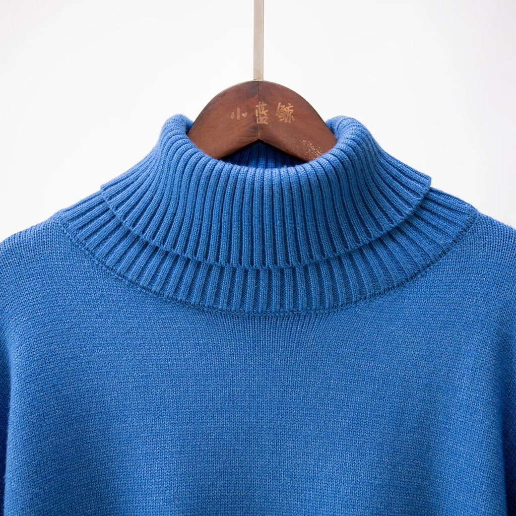Women's Pullover : Pull à col roulé montant pour femme avec poignets élastiques dans de Marche Lino