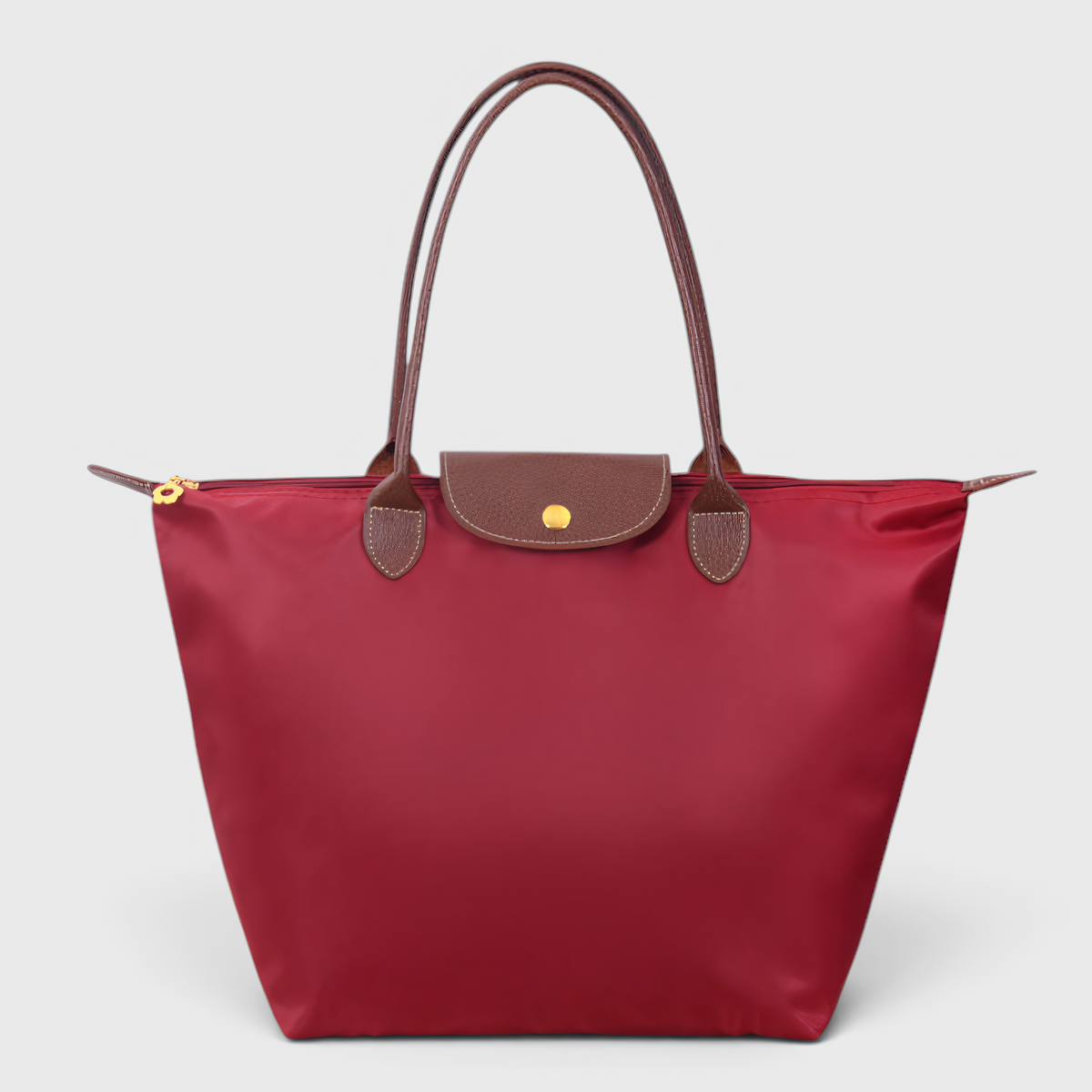 Handbag : Sac à Main en Nylon pour le Travail & le Quotidien – Spacieux, Élégant & Pratique dans Rouge Foncé de Marche Lino