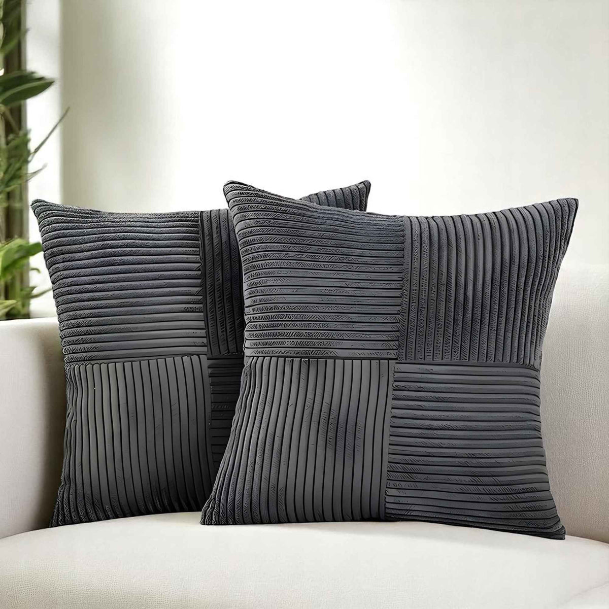 Housses de coussin : Housse de Coussin Velours Côtelé Accessoires De Maison dans de Marche Lino