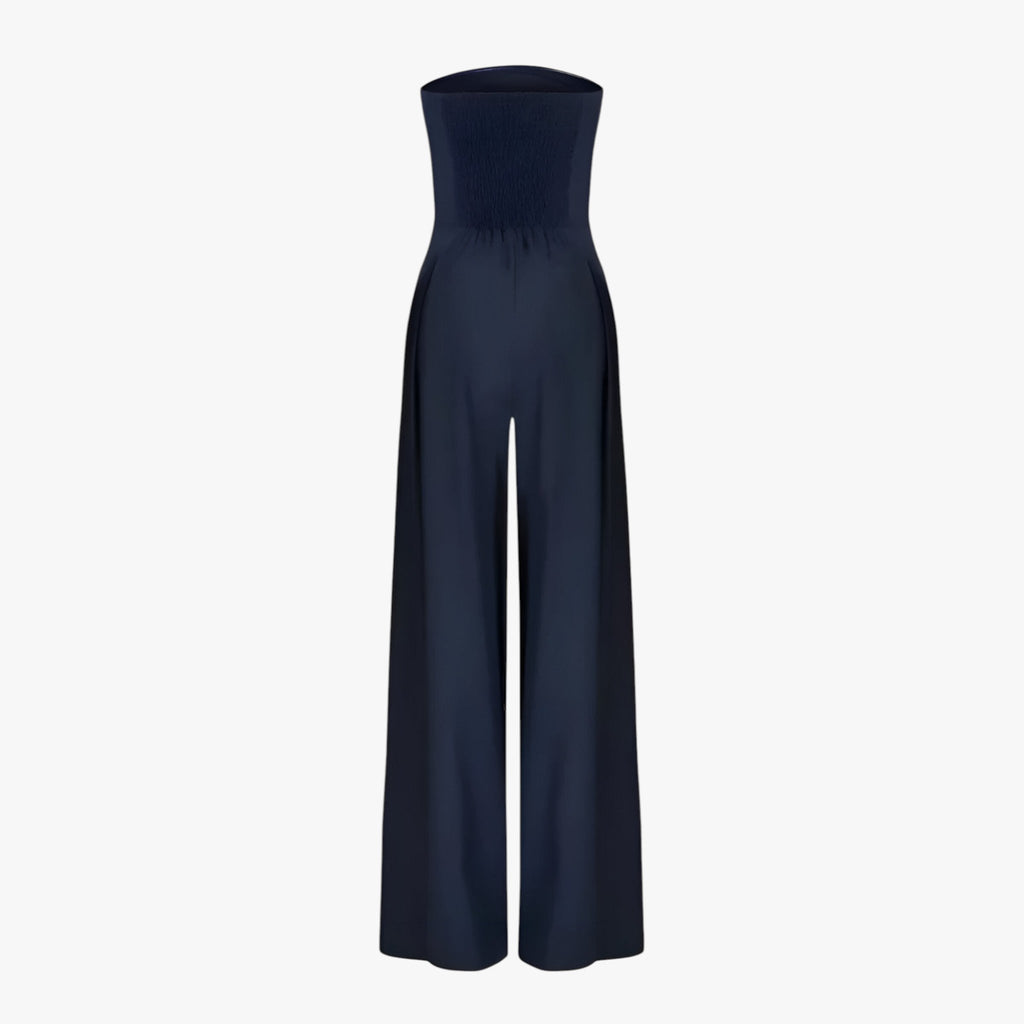 Combinaison Femme Sans Bretelles Élégante Noire - Chic et Confortable pour Cérémonie Estivale