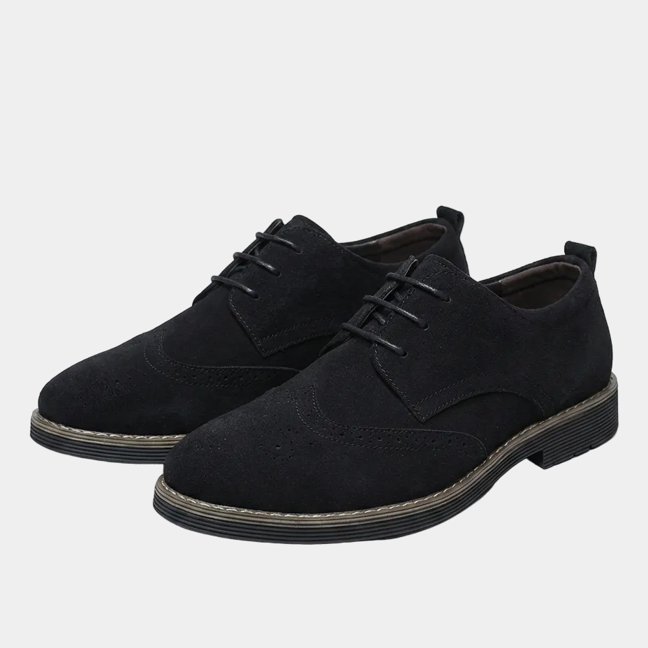 Chaussure : Derbies perforés pour homme dans Noir de Marche Lino