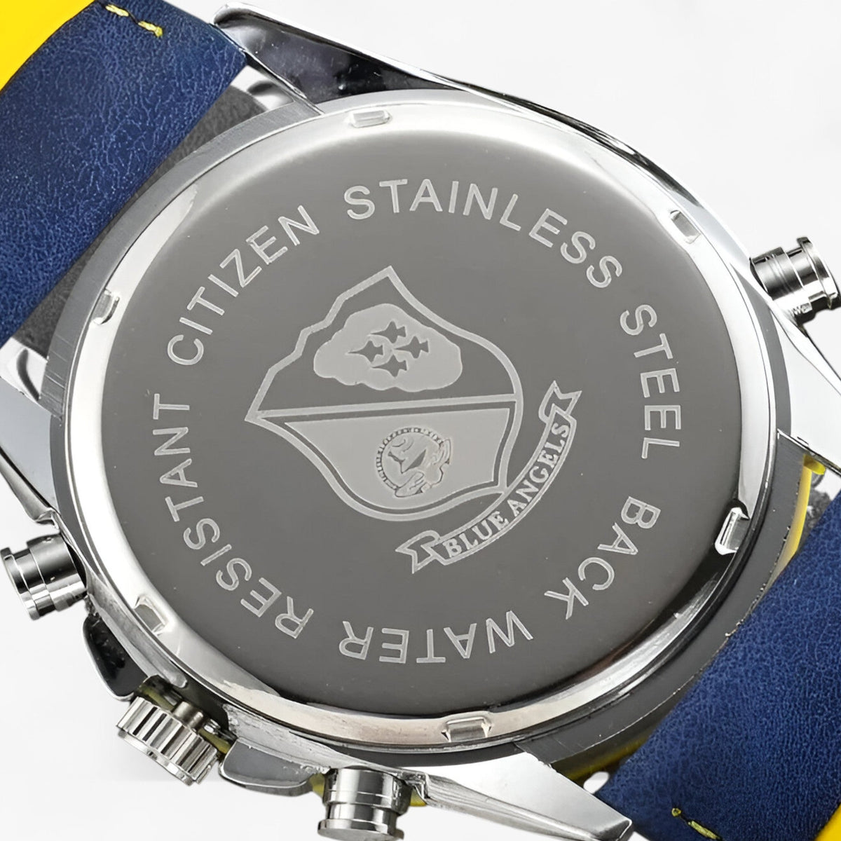 Watch : Montre Chronographe Homme MultiSteel 42mm – Acier Argenté, Cadran Bleu dans de Marche Lino