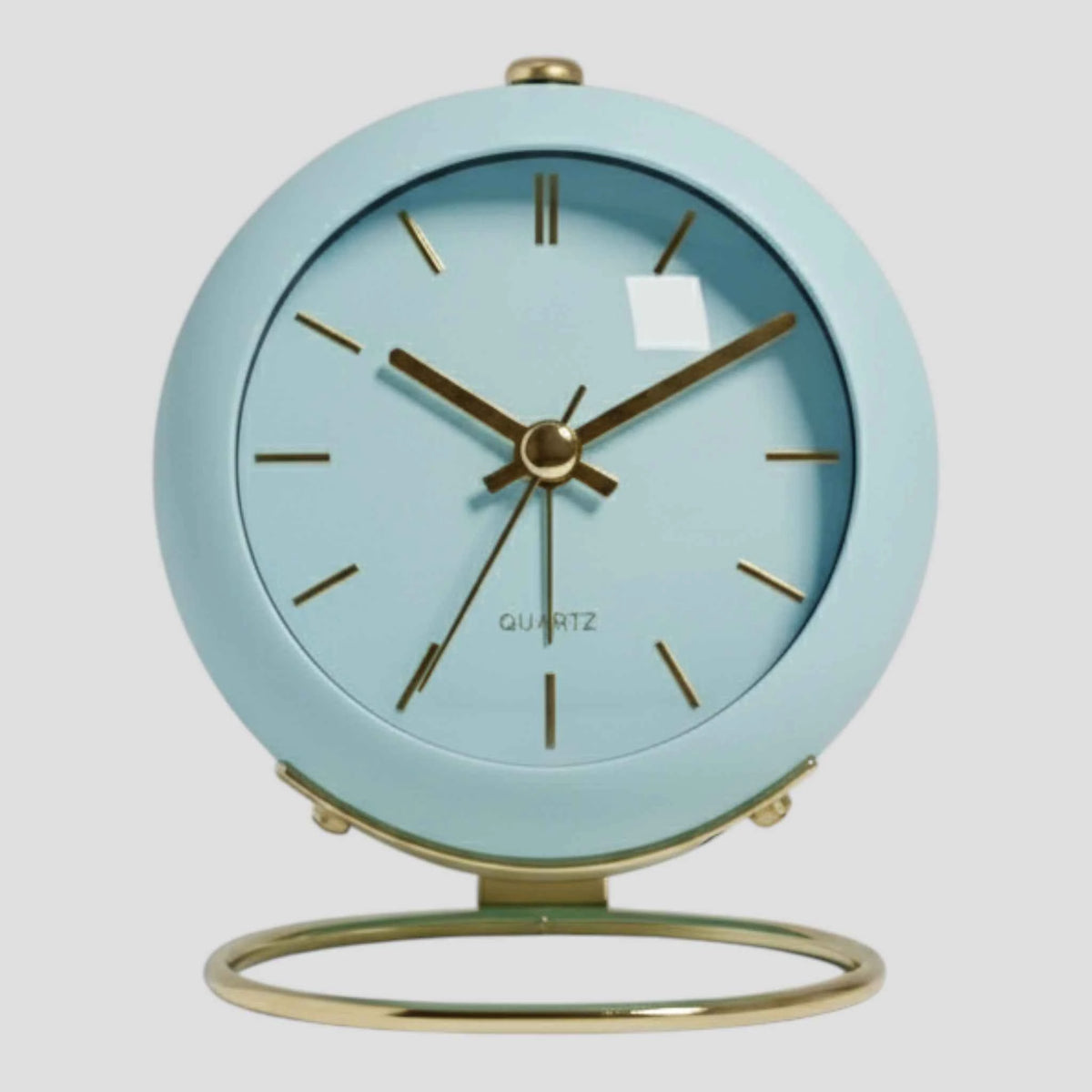 Horloges : Réveil de Bureau Quartz Silencieux Vintage - Horloge de Table Rétro pour Chambre/Bureau dans Bleu de Marche Lino
