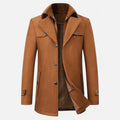 Manteau Trench Homme en Laine - Double Col Zippé