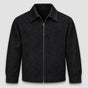 Veste Courte Homme Effet Suède avec Col Rabattu