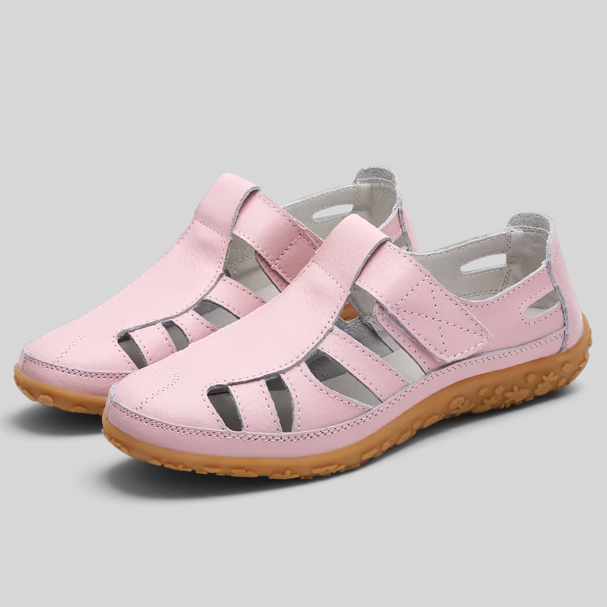 image_ai : Sandales pour Femmes - Orthopédiques, Antidérapantes & Confortables dans Rose de Jeecey