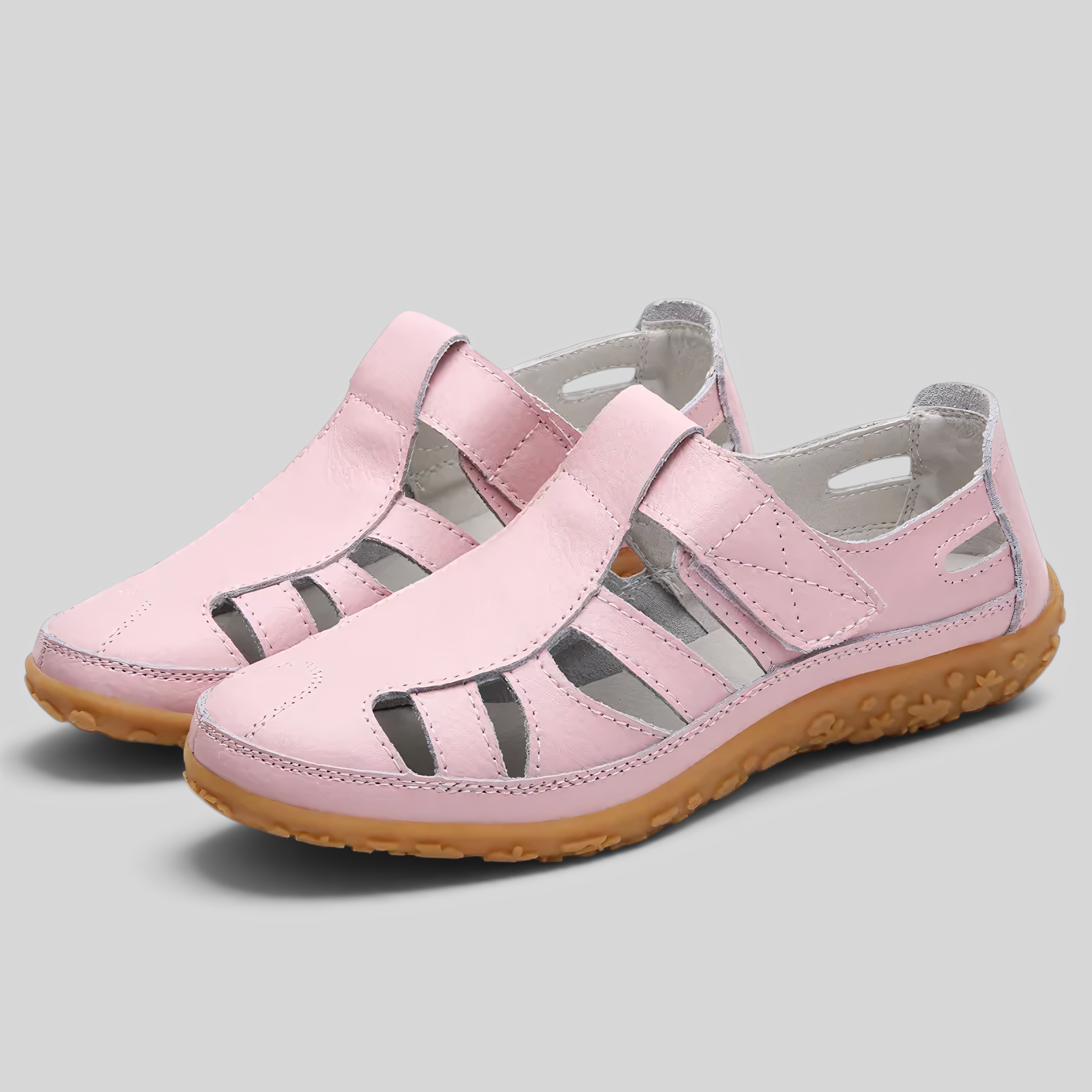image_ai : Sandales pour Femmes - Orthopédiques, Antidérapantes & Confortables dans Rose de Jeecey