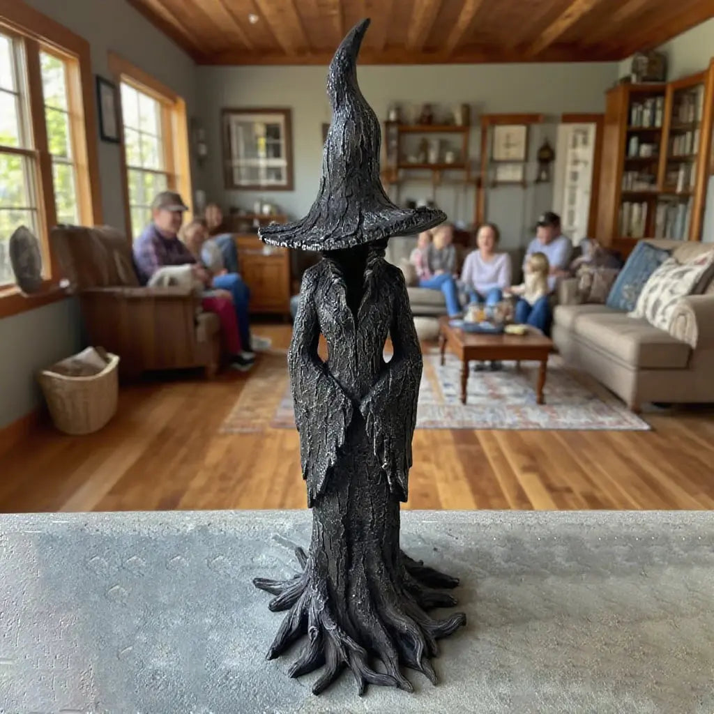 Home & Garden > Decor > Lawn Ornaments & Garden Sculptures > Garden Sculptures : Statue de Sorcière de Jardin - Figure Gardienne en Résine Faite à la Main dans de Marche Lino
