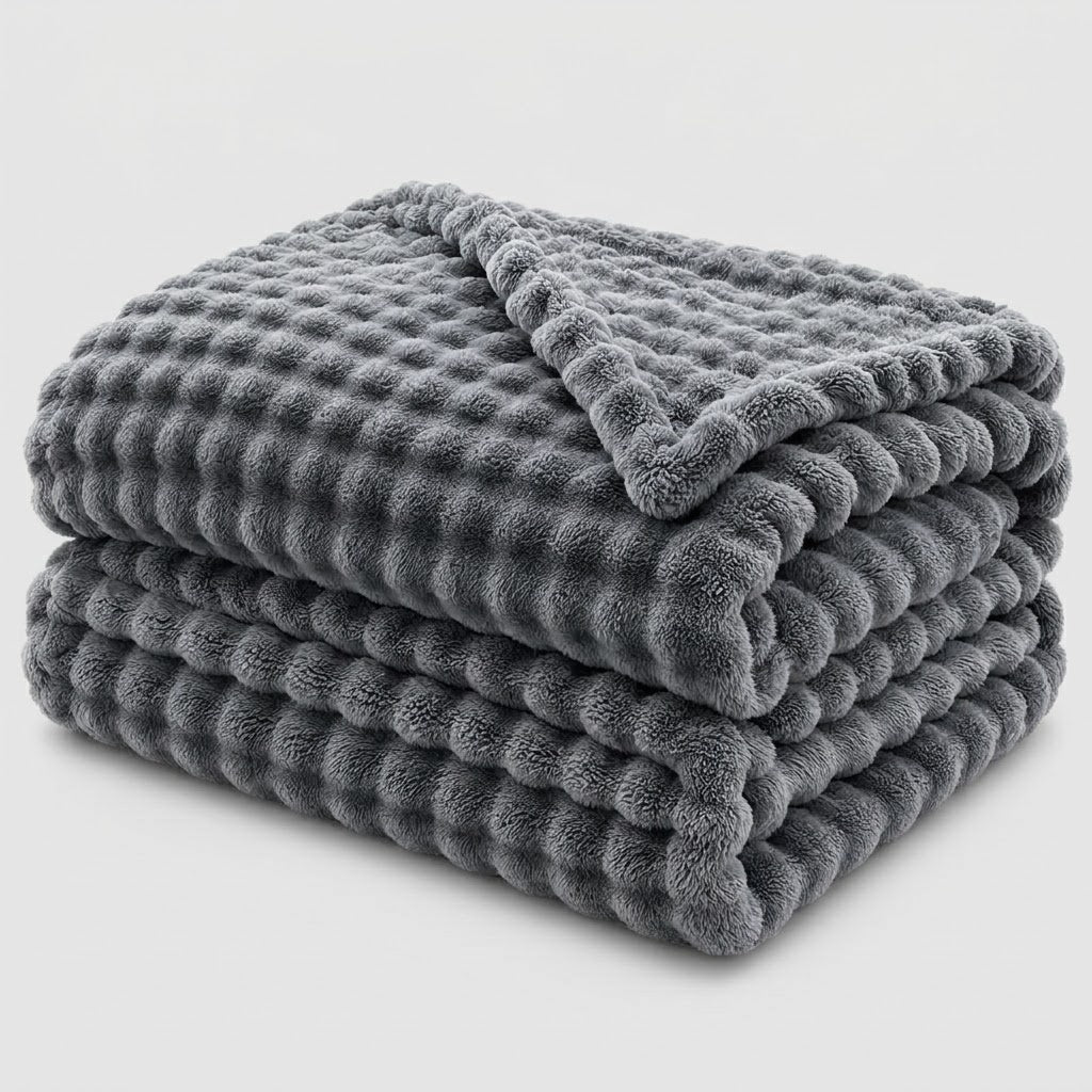 Huis en tuin > Linnengoed > Beddengoed > Dekens : Plaid Polaire Corail Texturé pour Canapé et Lit dans de Roselva