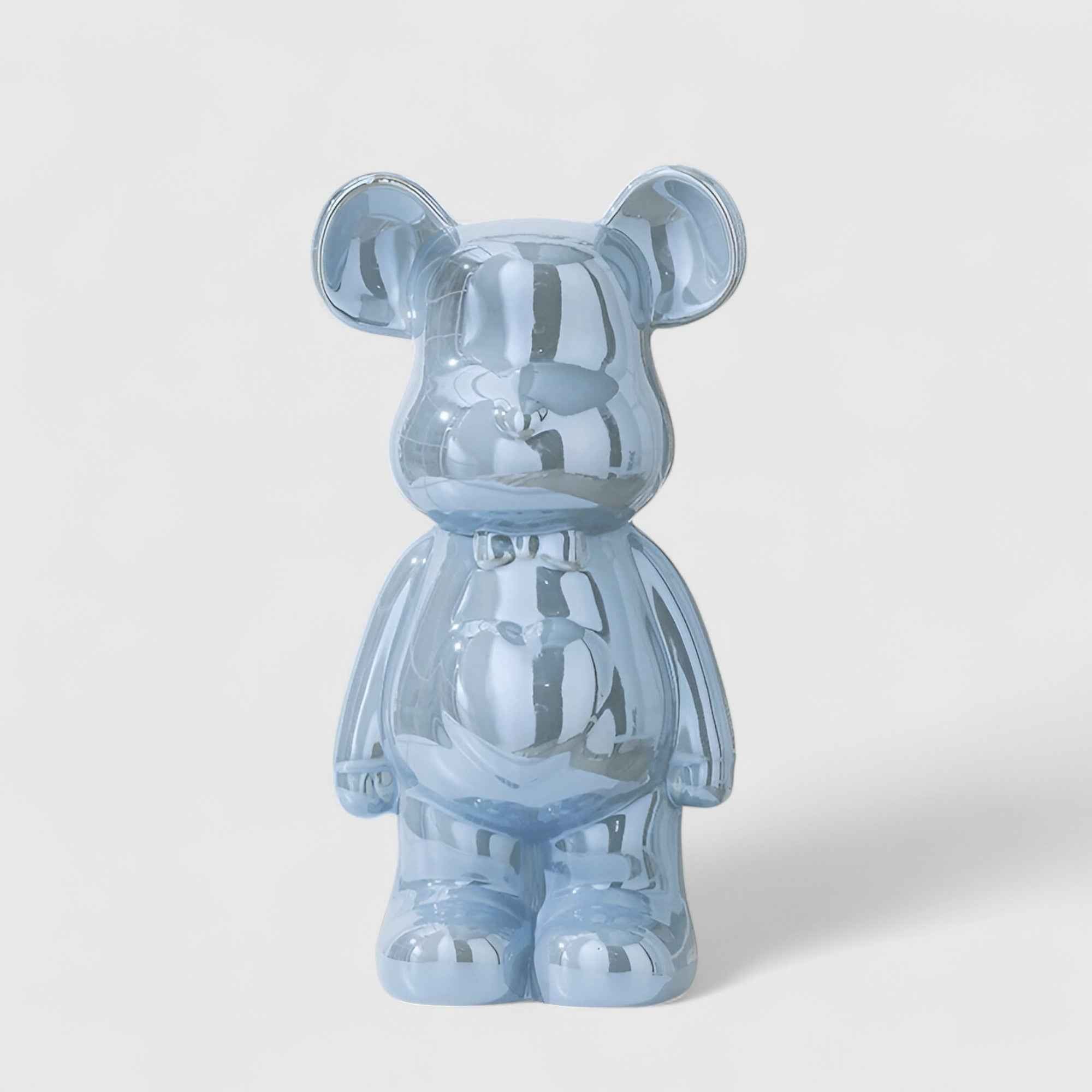 Figurines : Statuette Ours Blanc en Céramique Luxe 28cm - Décoration Moderne Design Élégante et Chic dans Bleu clair de Marche Lino