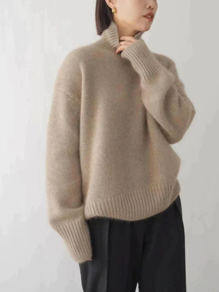 Pull en Cachemire Femme avec Col Roulé