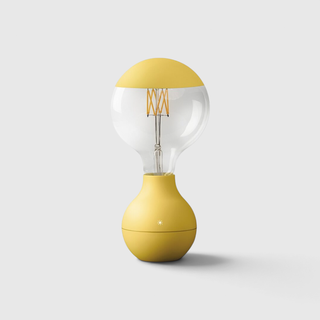 Lampe de Table Ampoule Filament Sans Fil – Éclairage d'Ambiance Rechargeable à Variateur Tactile