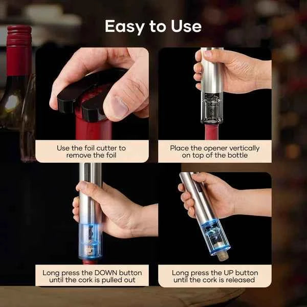 CorkScrew™ Ouvre-bouteille électrique – Ouverture rapide et facile du vin