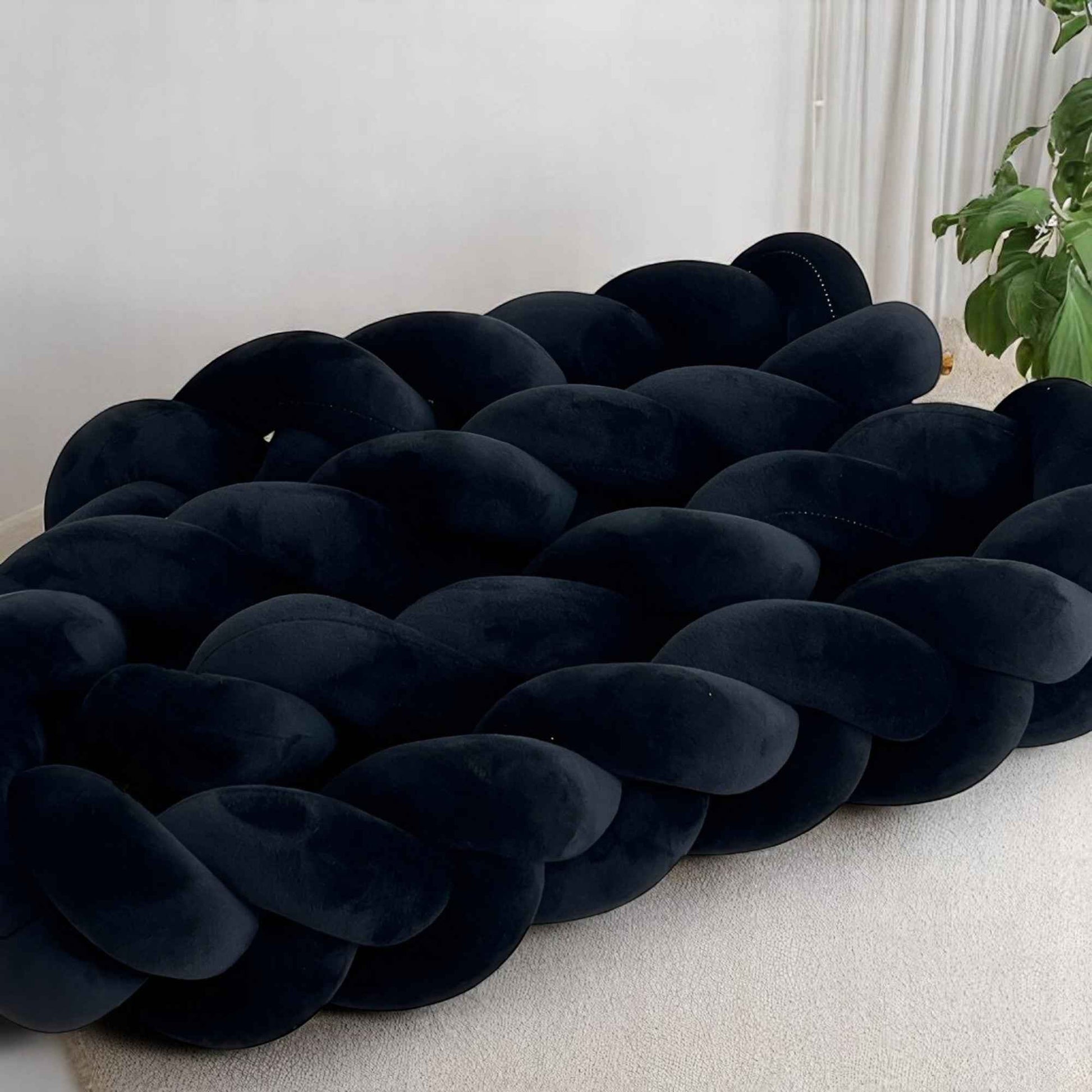 Coussins de sol : Coussin géométrique moderne en polyester pour le sol dans de Marche Lino