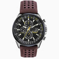 Montre Chronographe Homme MultiSteel Cuir Marron, Élégante et Précise pour un Style Raffiné