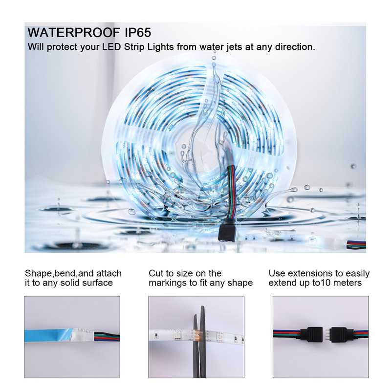 LED Strip Light : Bandeau LED RGB WiFi Intelligent – 10m Étanche dans de Marche Lino