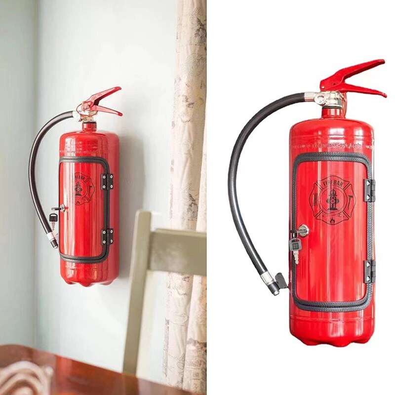 Verborgene Flaschenlagerung in Form eines Feuerlöschers – BlazeVault