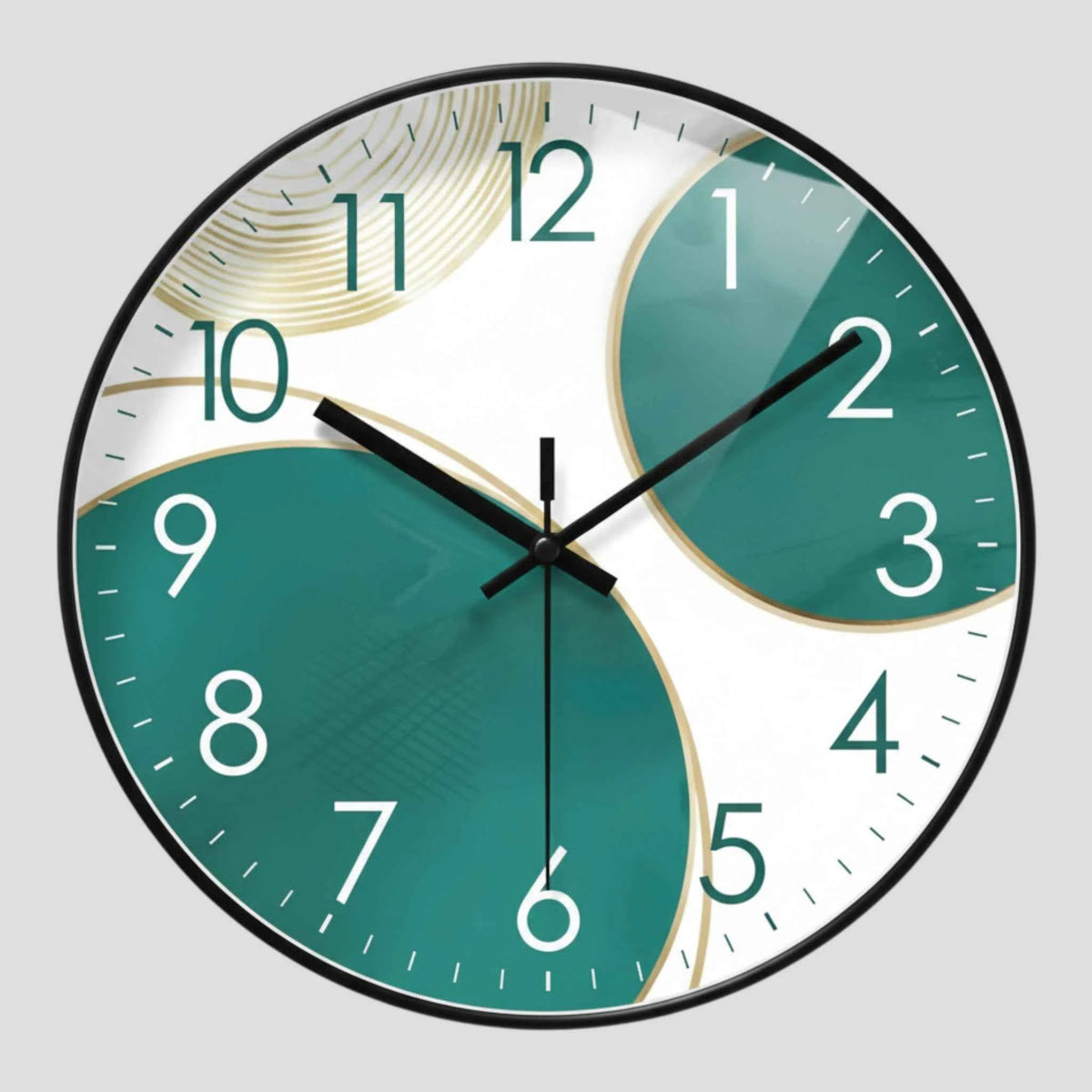 Horloges murales : Horloge Murale Motif 9 Poissons Verre - Quartz Analogique Silencieux, Ø30 Cm dans horloge murale 4 de Marche Lino