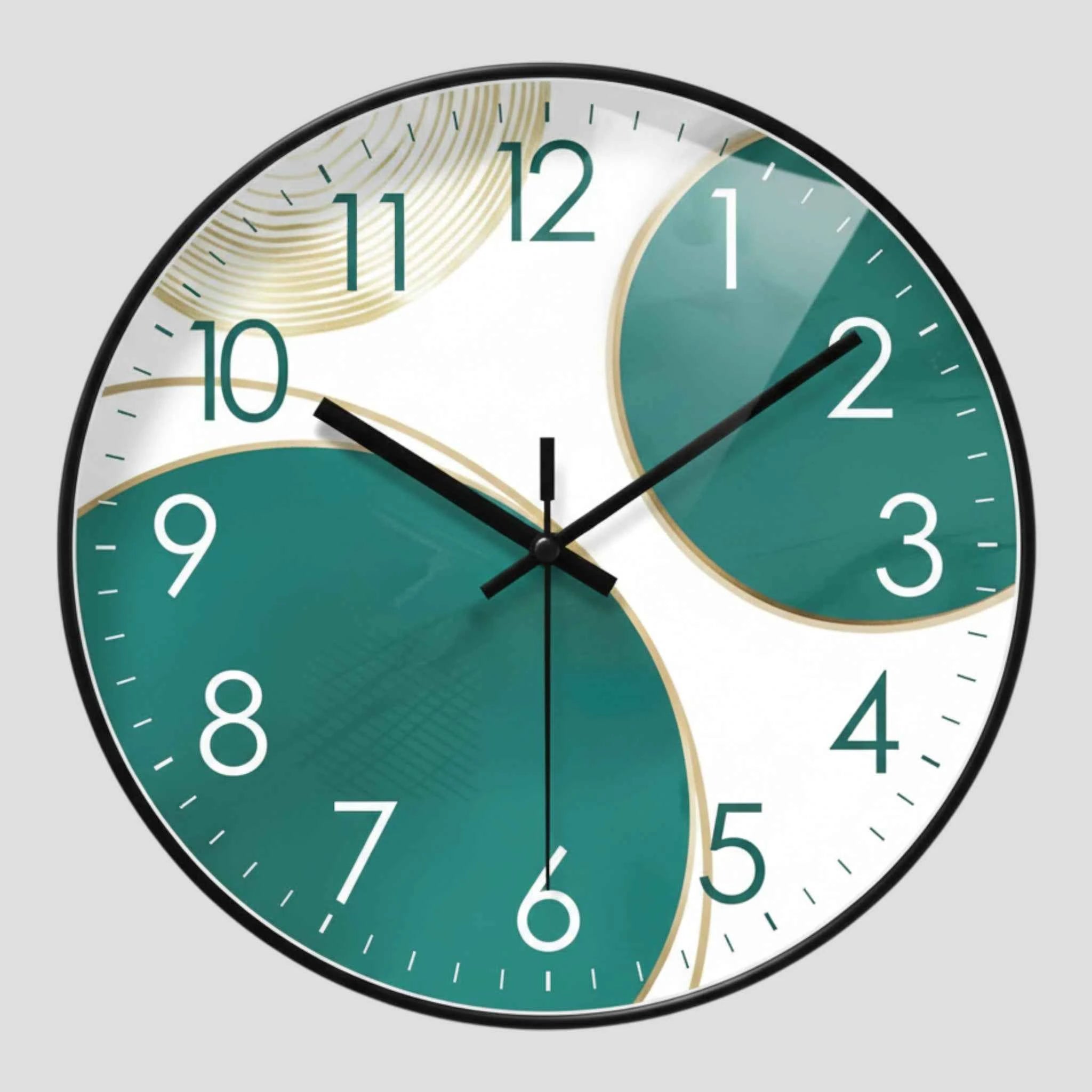 Horloges murales : Horloge Murale Motif 9 Poissons Verre - Quartz Analogique Silencieux, Ø30 Cm dans horloge murale 4 de Marche Lino