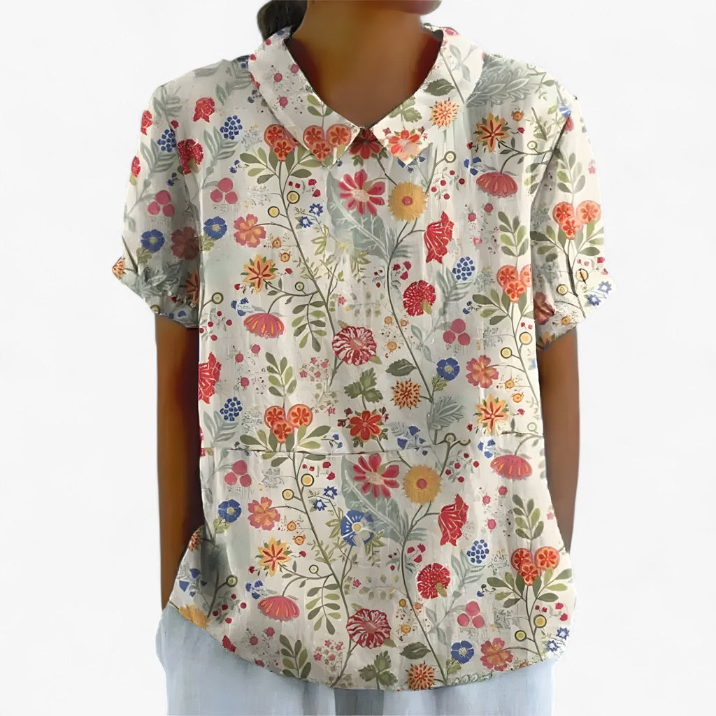 Chemise Florale Élégante pour Femme en Viscose - Motif Imprimé