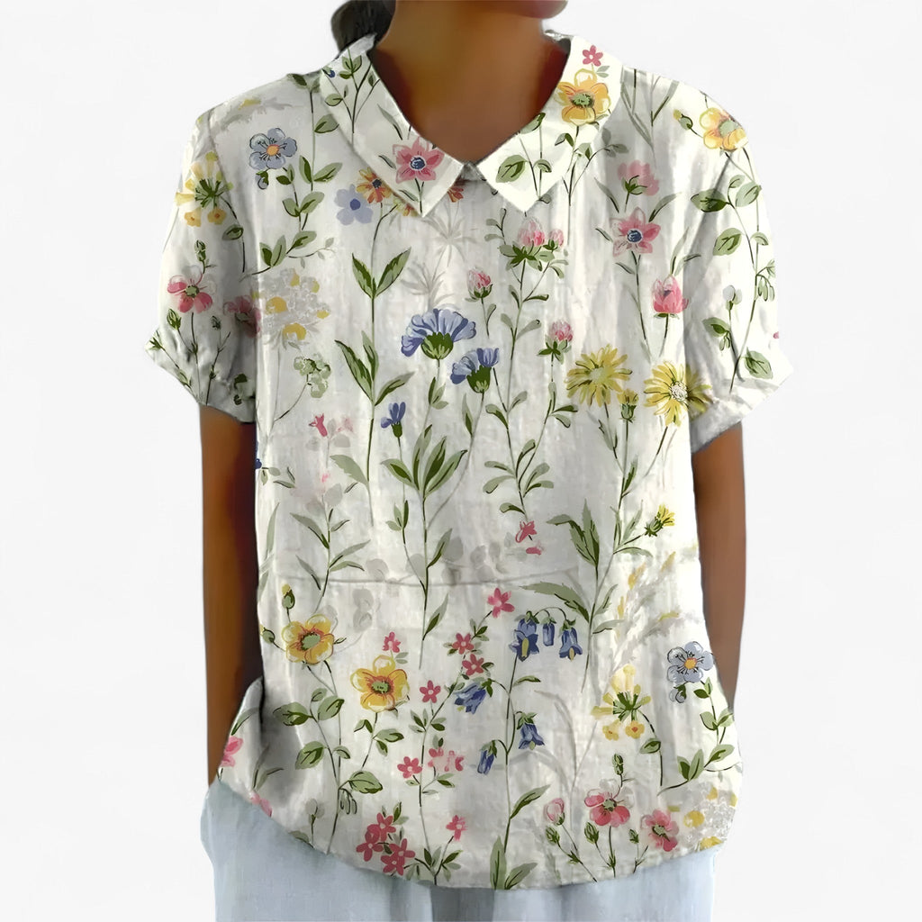 Chemise Florale Élégante pour Femme en Viscose - Motif Imprimé