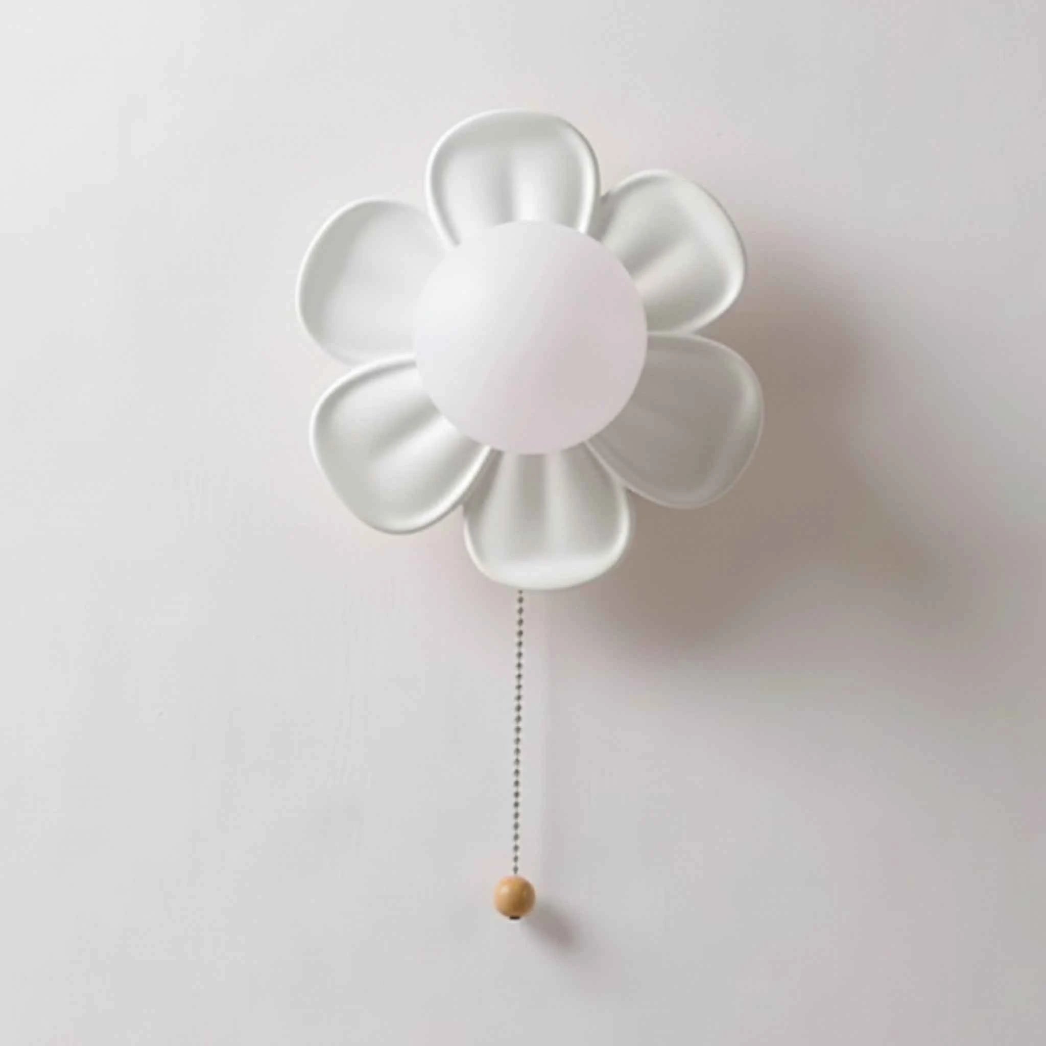 Éclairage : Applique Murale LED Fleur Design Moderne, Éclairage Intérieur Décoratif Blanc Chaud dans Blanc de Marche Lino