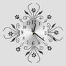 wall clock : Horloge Murale Silencieuse en Métal Accessoires Maison dans Noir de Marche Lino