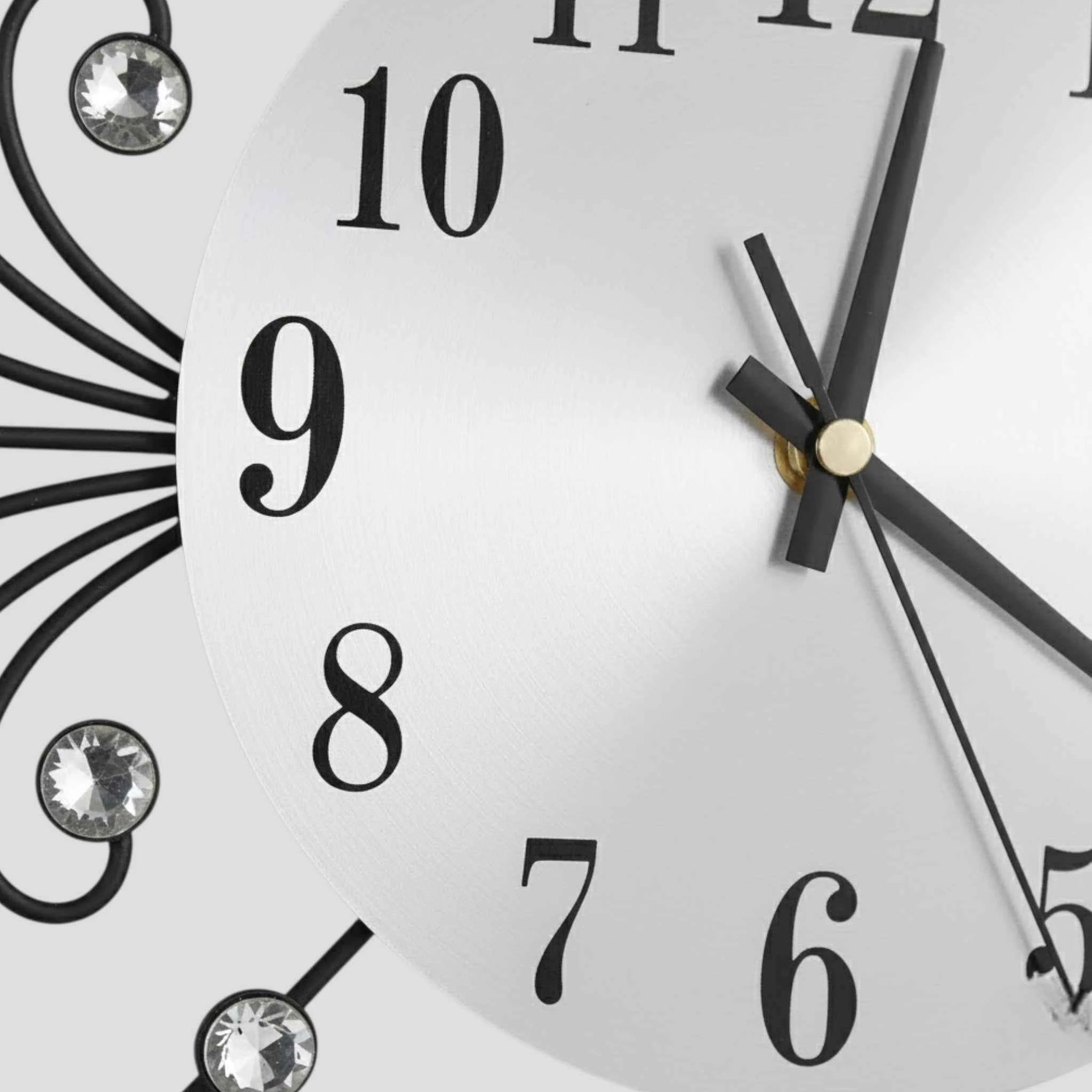 Horloges murales : Horloge Murale Silencieuse en Métal Accessoires Maison dans de Marche Lino