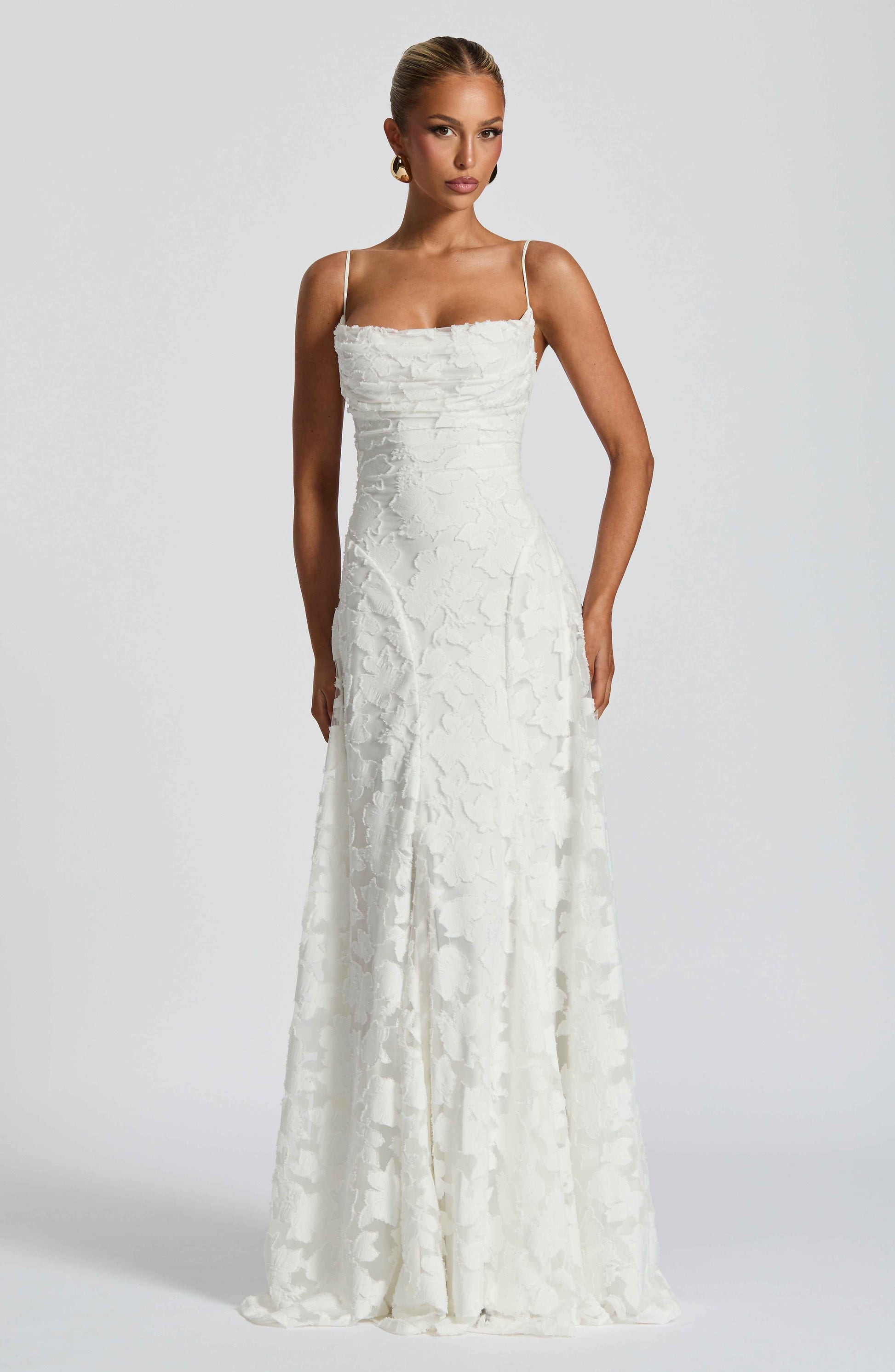Aveline | Robe Longue Corset en Dentelle Élégante - Robe de Soirée Glamour
