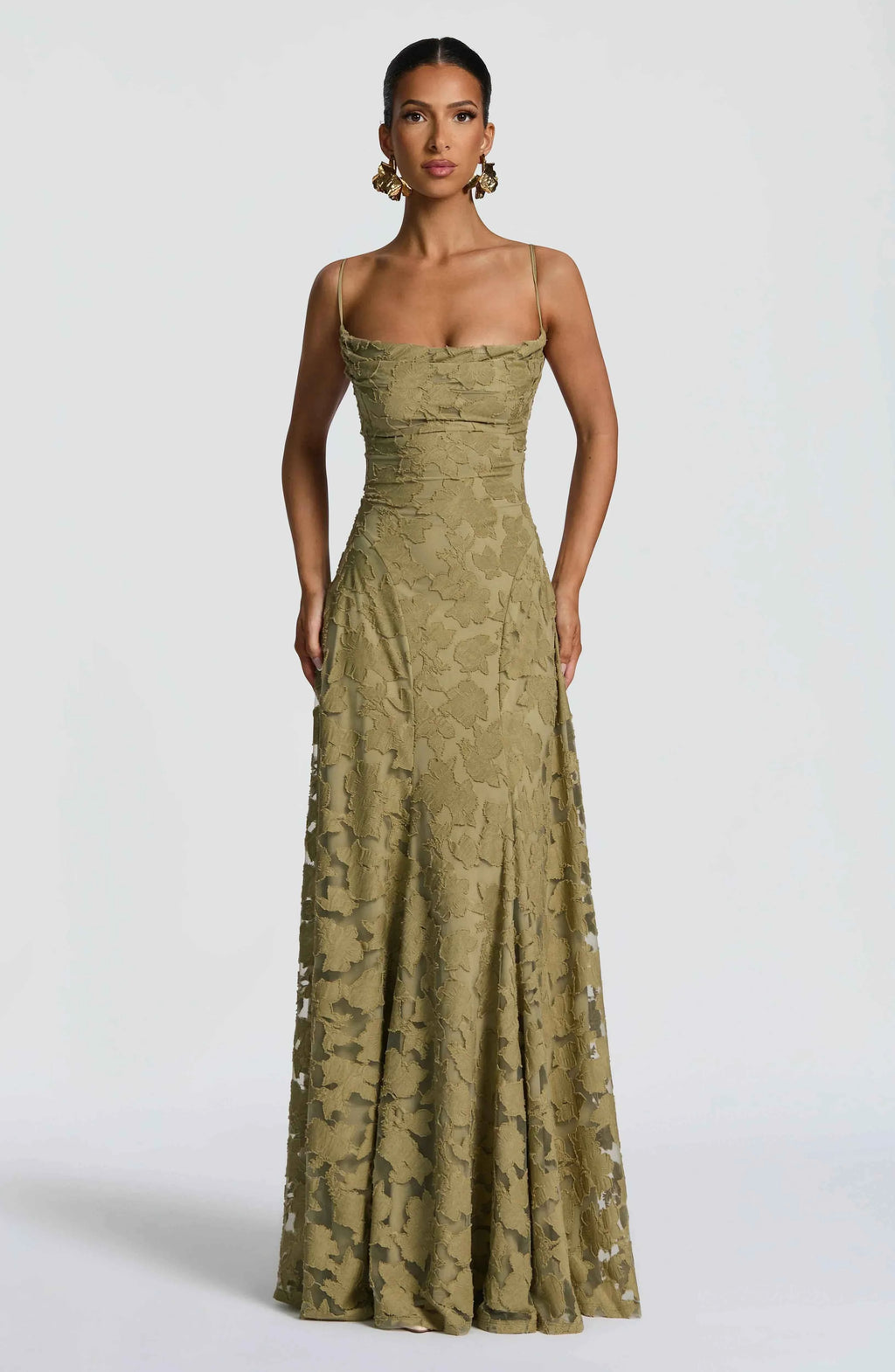Aveline | Robe Longue Corset en Dentelle Élégante - Robe de Soirée Glamour