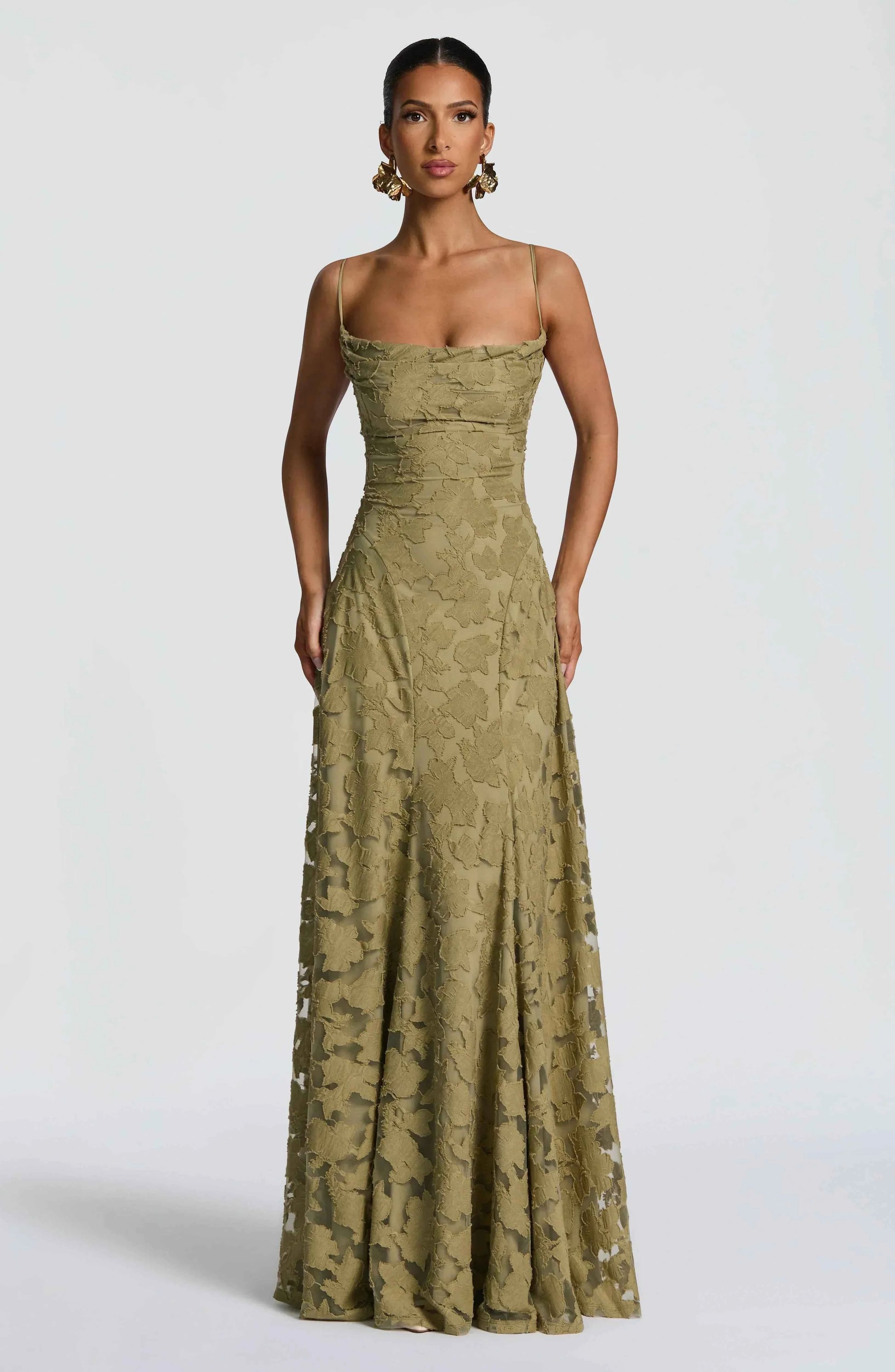 Aveline | Robe Longue Corset en Dentelle Élégante - Robe de Soirée Glamour