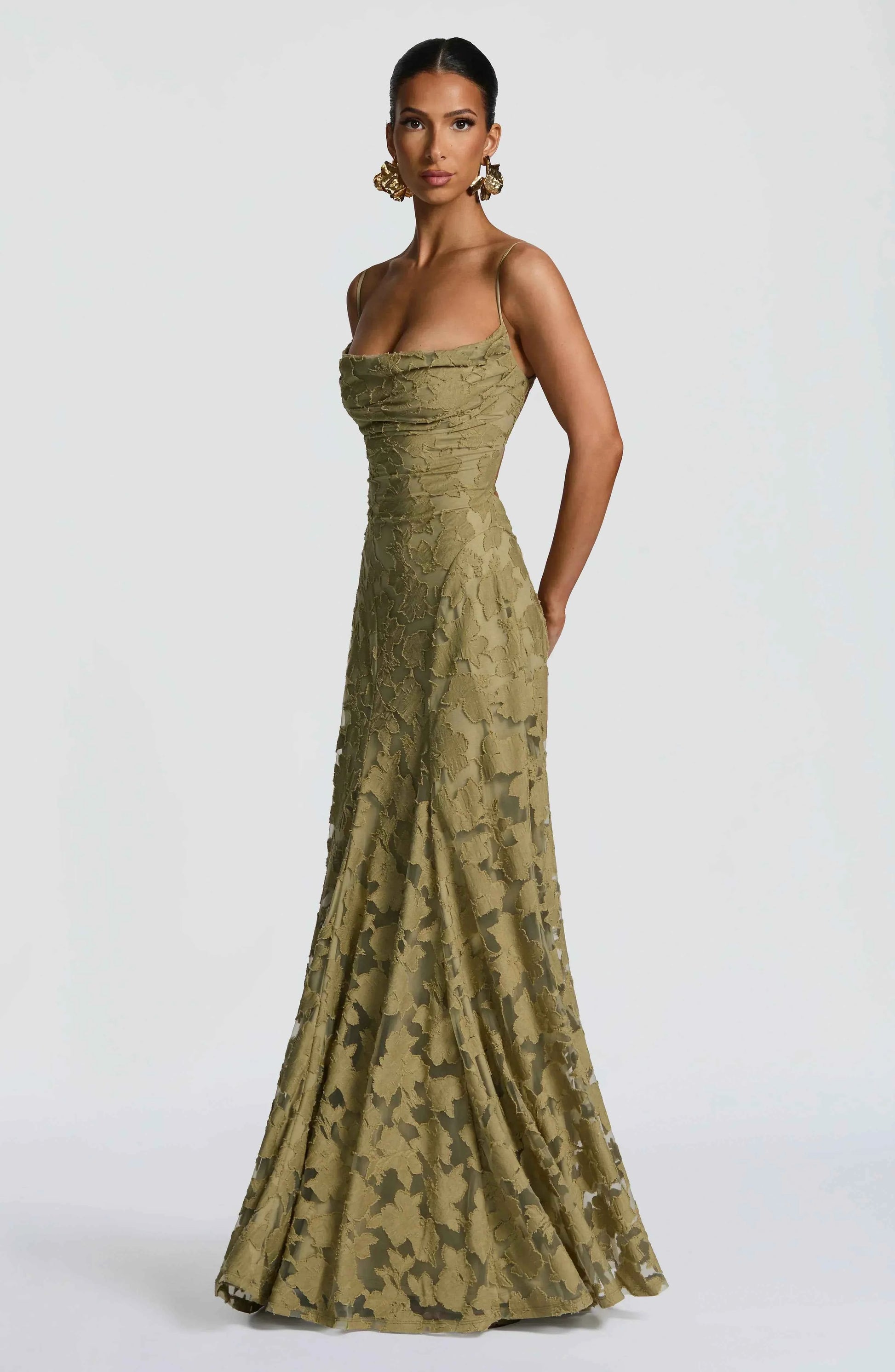 Aveline | Robe Longue Corset en Dentelle Élégante - Robe de Soirée Glamour