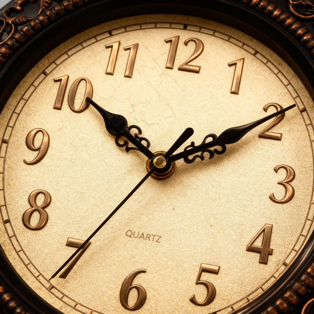 Horloge Murale Style Vintage avec Surface Miroir