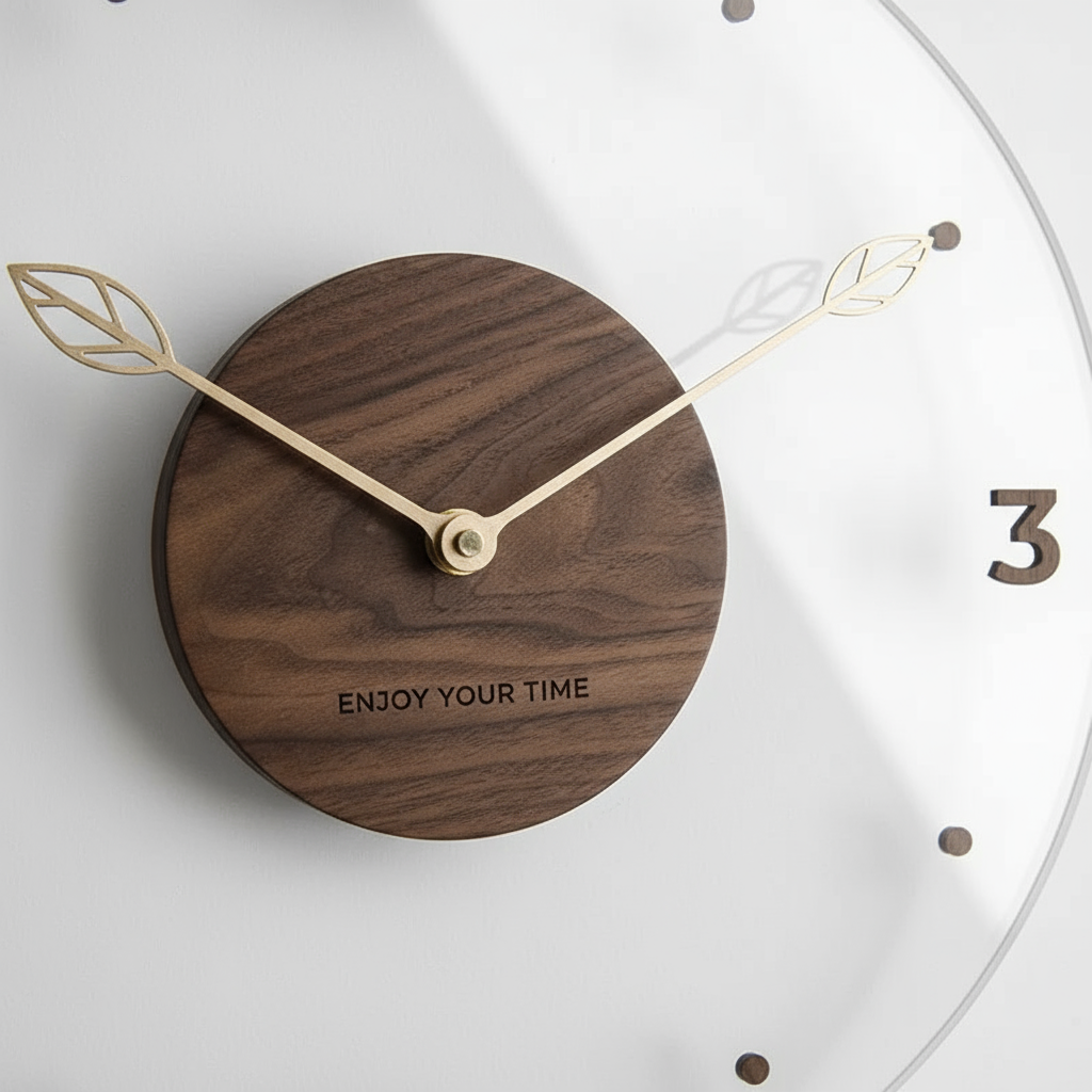 Watch Murale Minimaliste en Bois Horloges murales