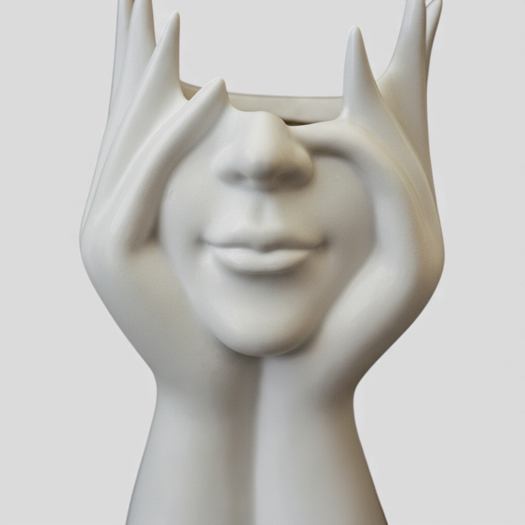Support de Rangement en Forme de Visage pour Figurines