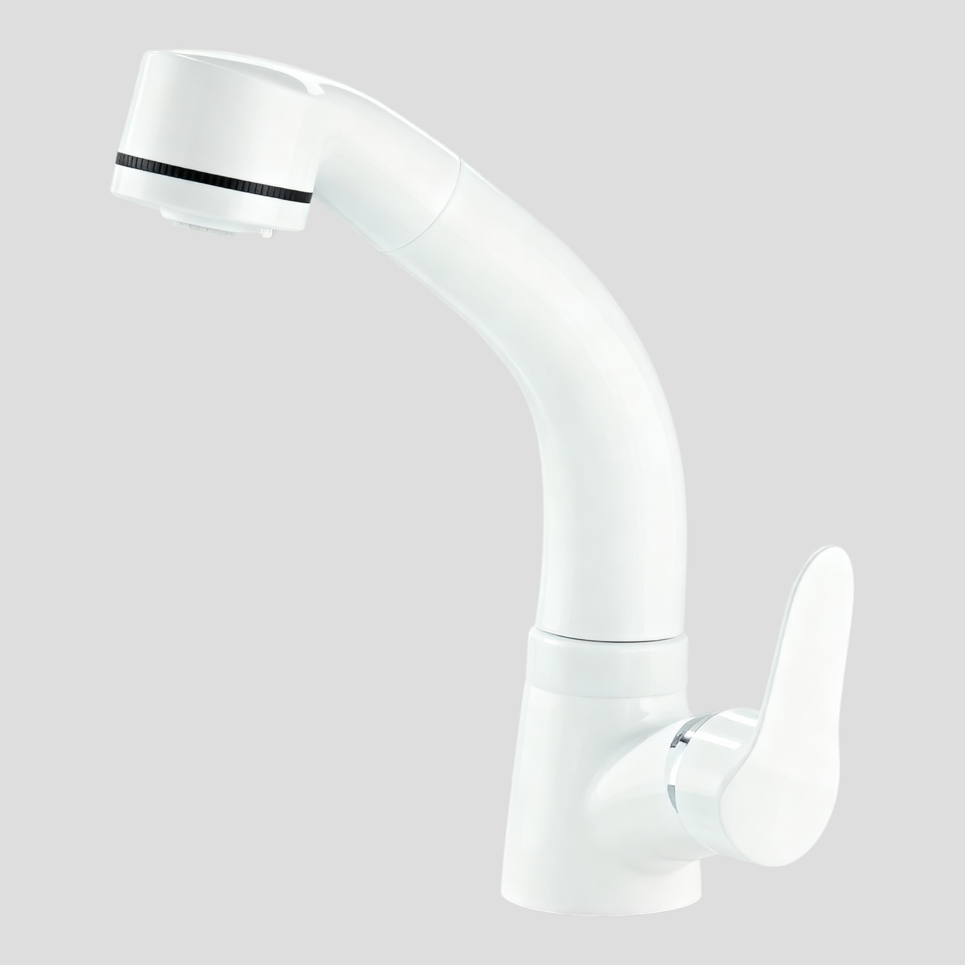 Robinet de Salle de Bain Chromé avec Bec Orientable
