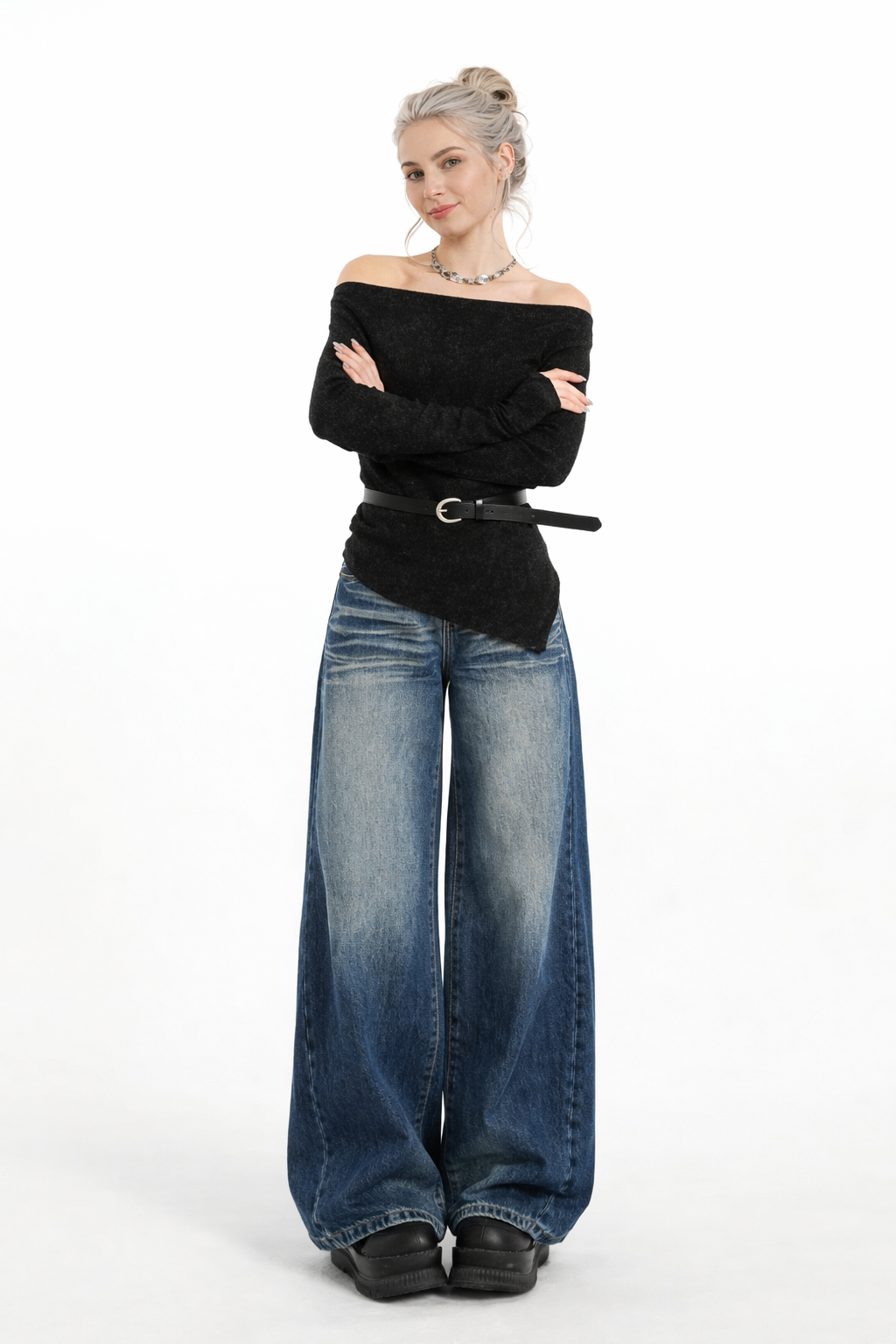 Chemise Décontractée Femme à Épaules Dénudées