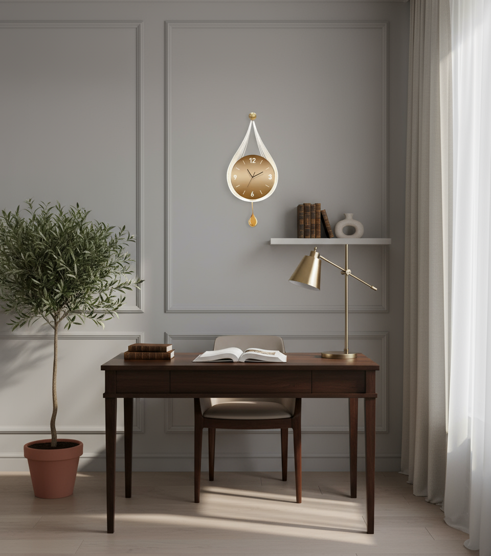 Horloge Murale Design Moderne pour Salon Verre